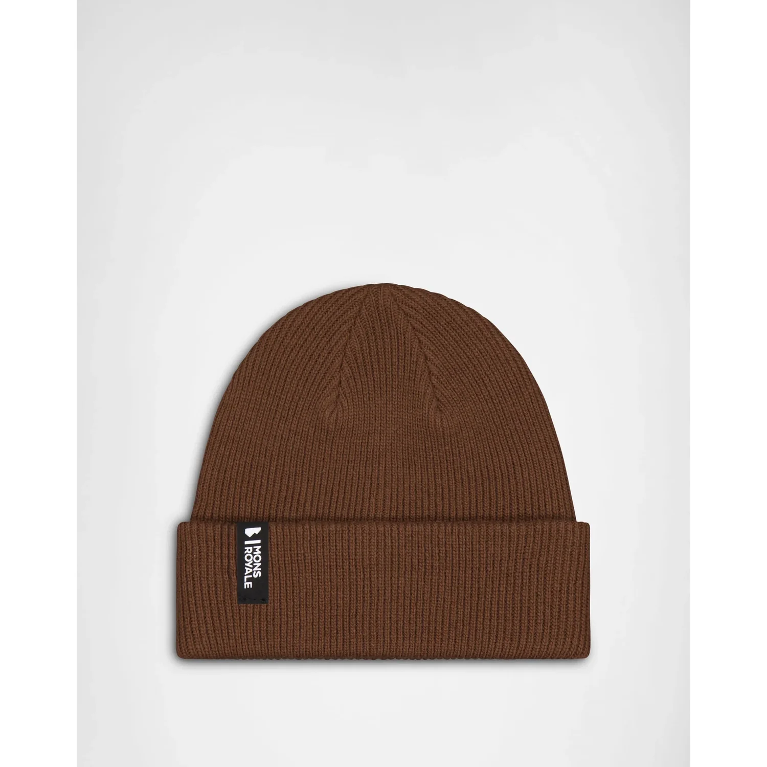 Strickmütze, Braun, Rippstrick, Umschlagrand, Beanie