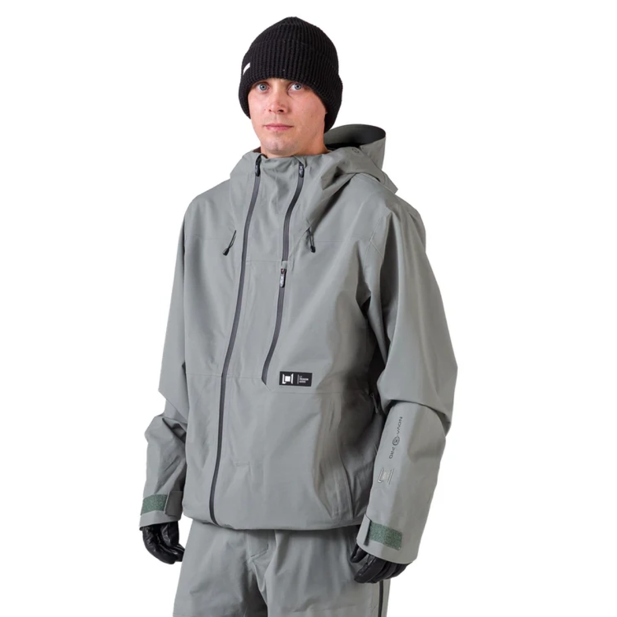 Veste à capuche, veste grise, coupe-vent, vêtements de plein air, tenue d'hiver, veste, anorak, veste chaude, bonnet, gris