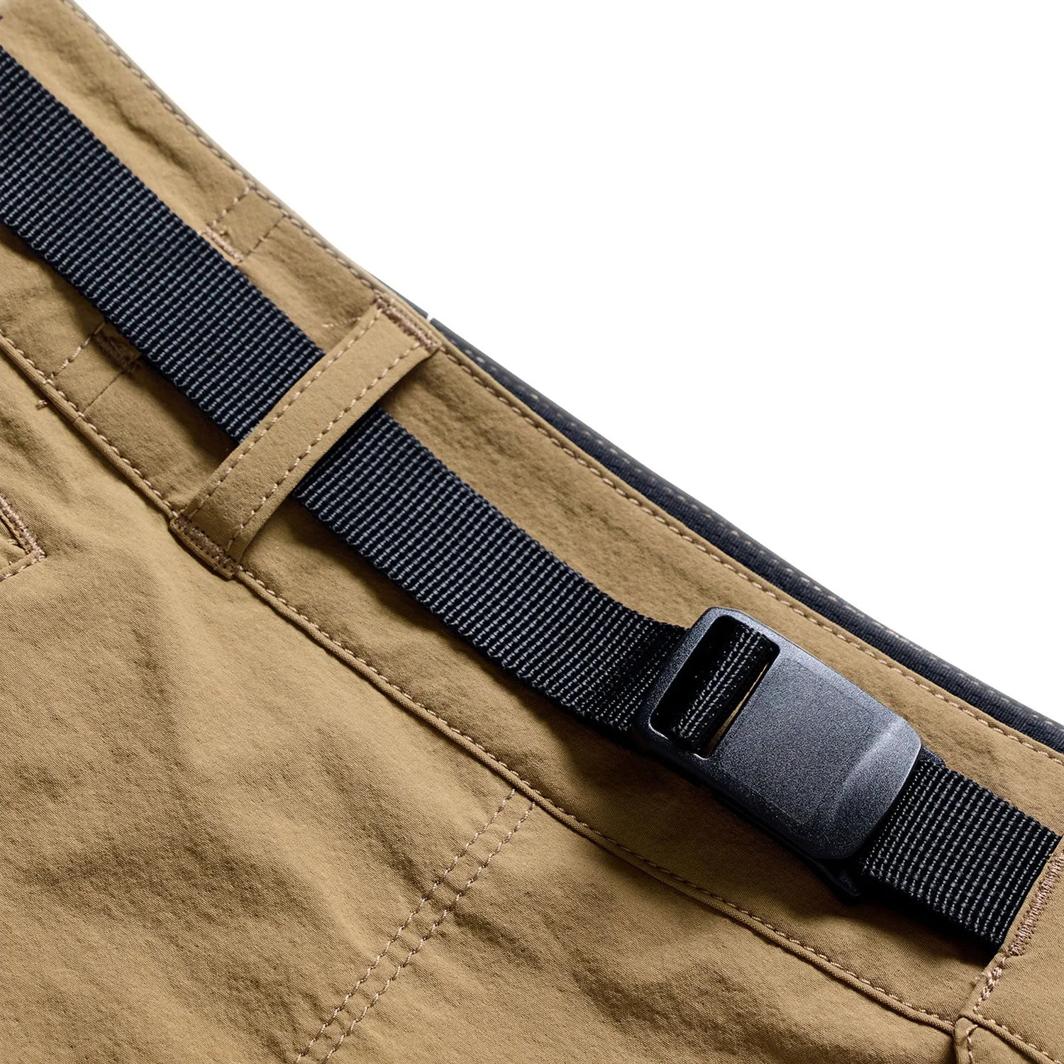 Skyline Trail Short Shell Sac, sangle en nylon, boucle en plastique, couleur kaki, sangle réglable
