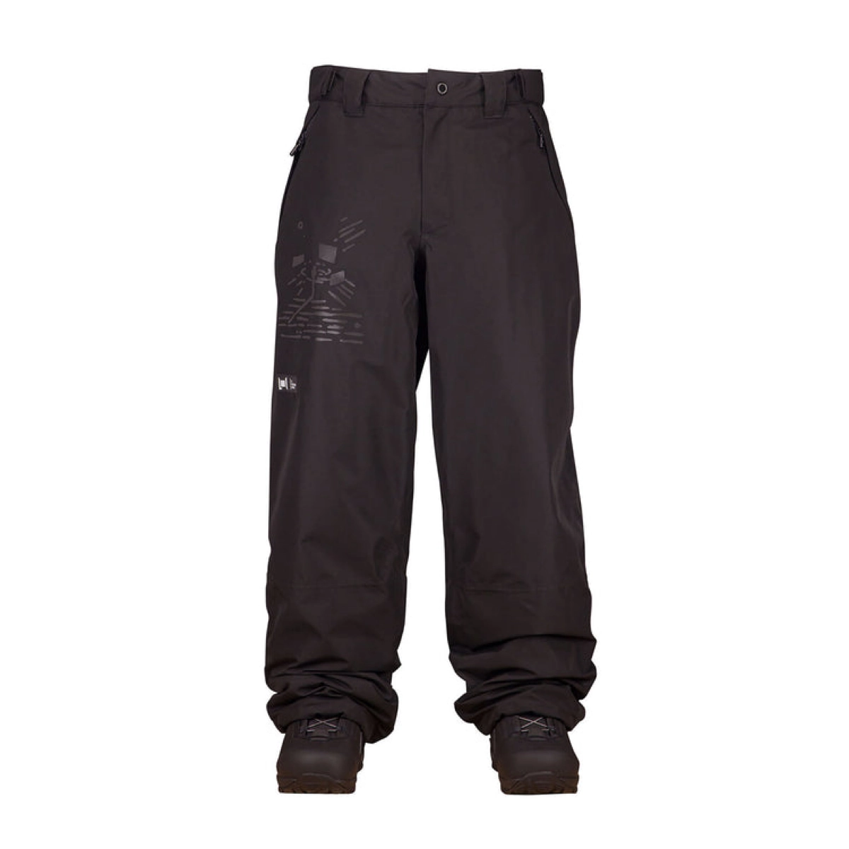 Hose, Skihose, Outdoor, Schwarz, Kunststoff-Details, Snowboard pants, Schwarze Hose, Snow pants, Wasserdicht, Ski/ snowboard pants