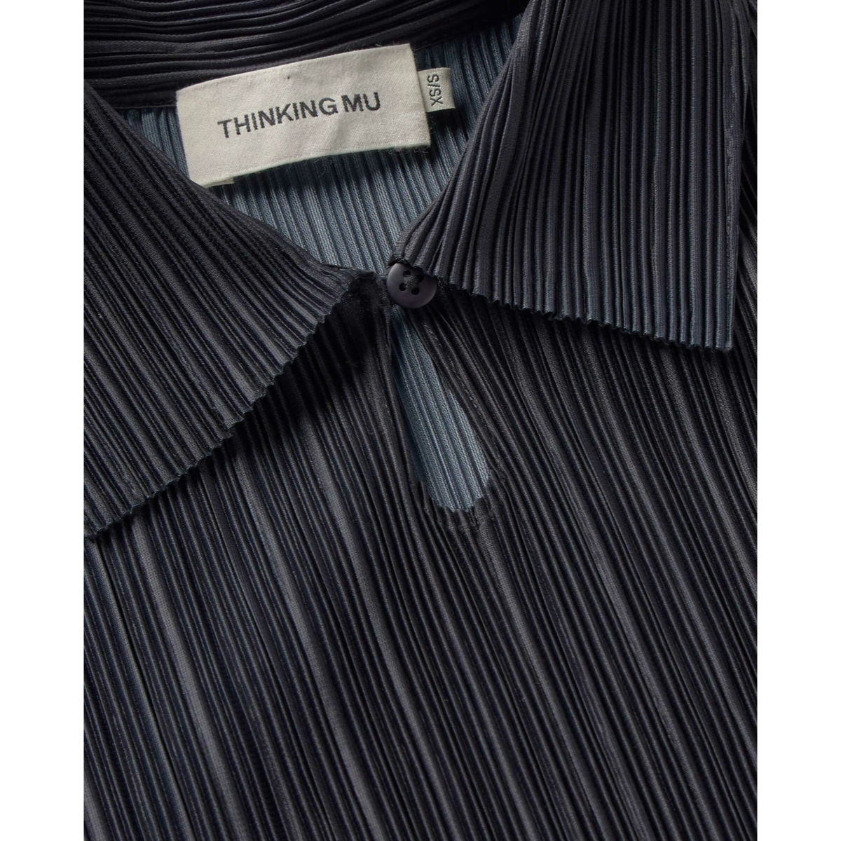 Plissee, Kragen, Knopf, Schwarz, Stofftextur, bluse, damen, kragen, feinrippen, stoff-pleated