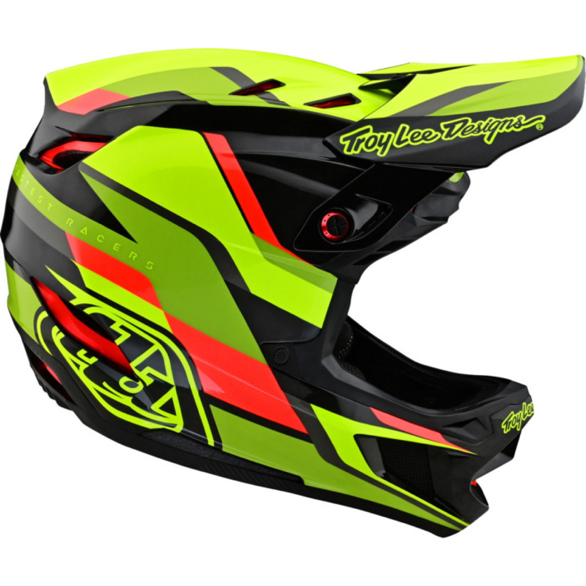 D4 Carbon Helmet Troy Lee Designs D4 Carbon Helmet Schwarz-gelb Fluo, Ansicht 2