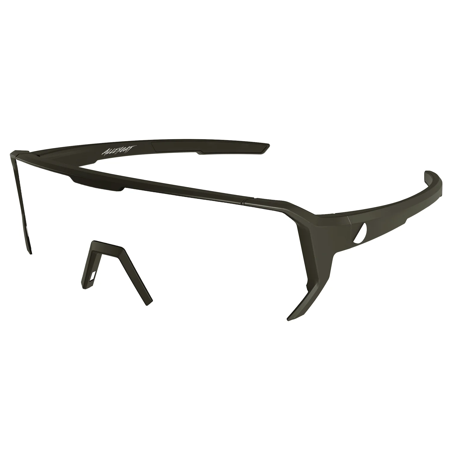 Monture de lunettes, lunettes de sport, noire, en plastique, monture sans verres