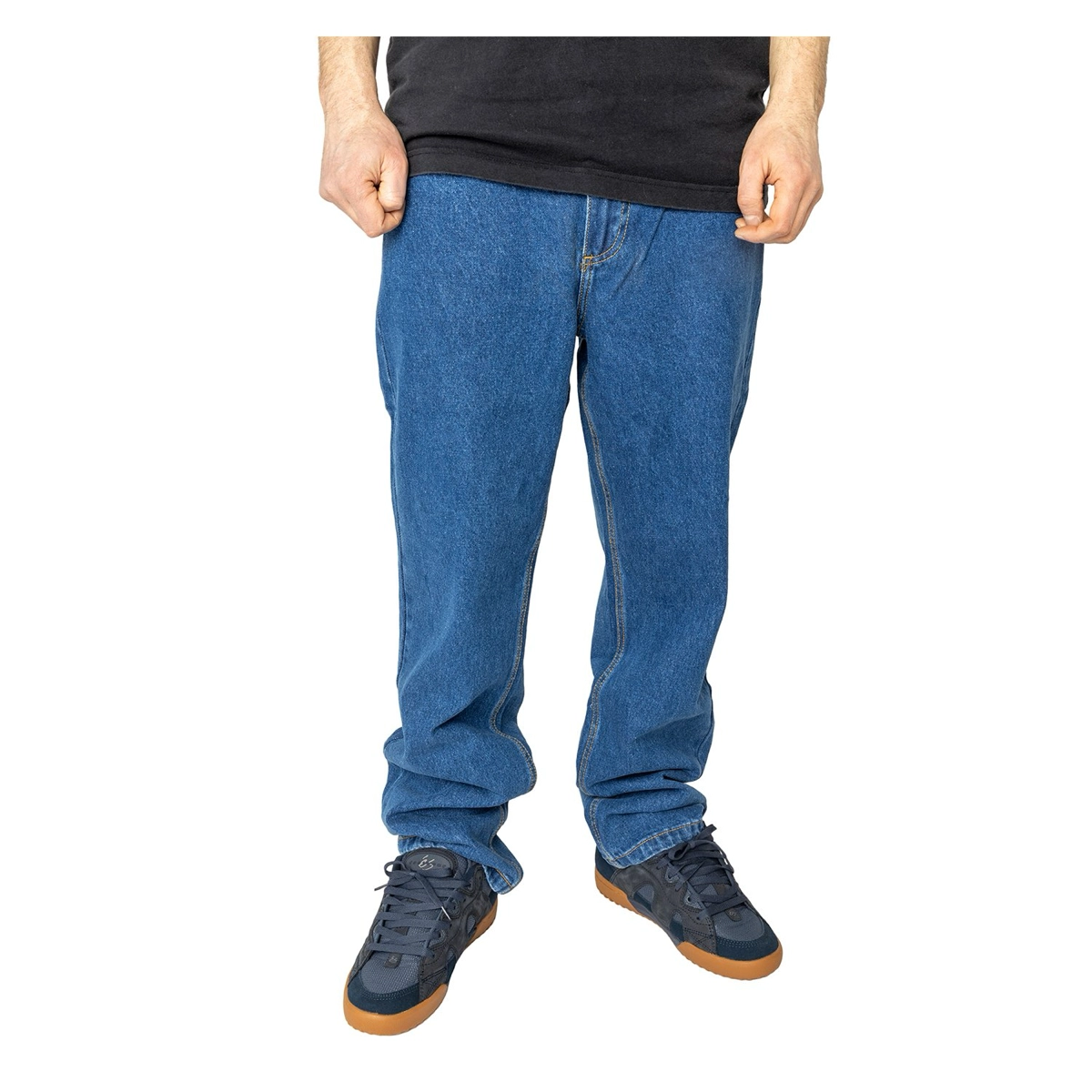 jeans, denim, straight-leg, blue, casual pants