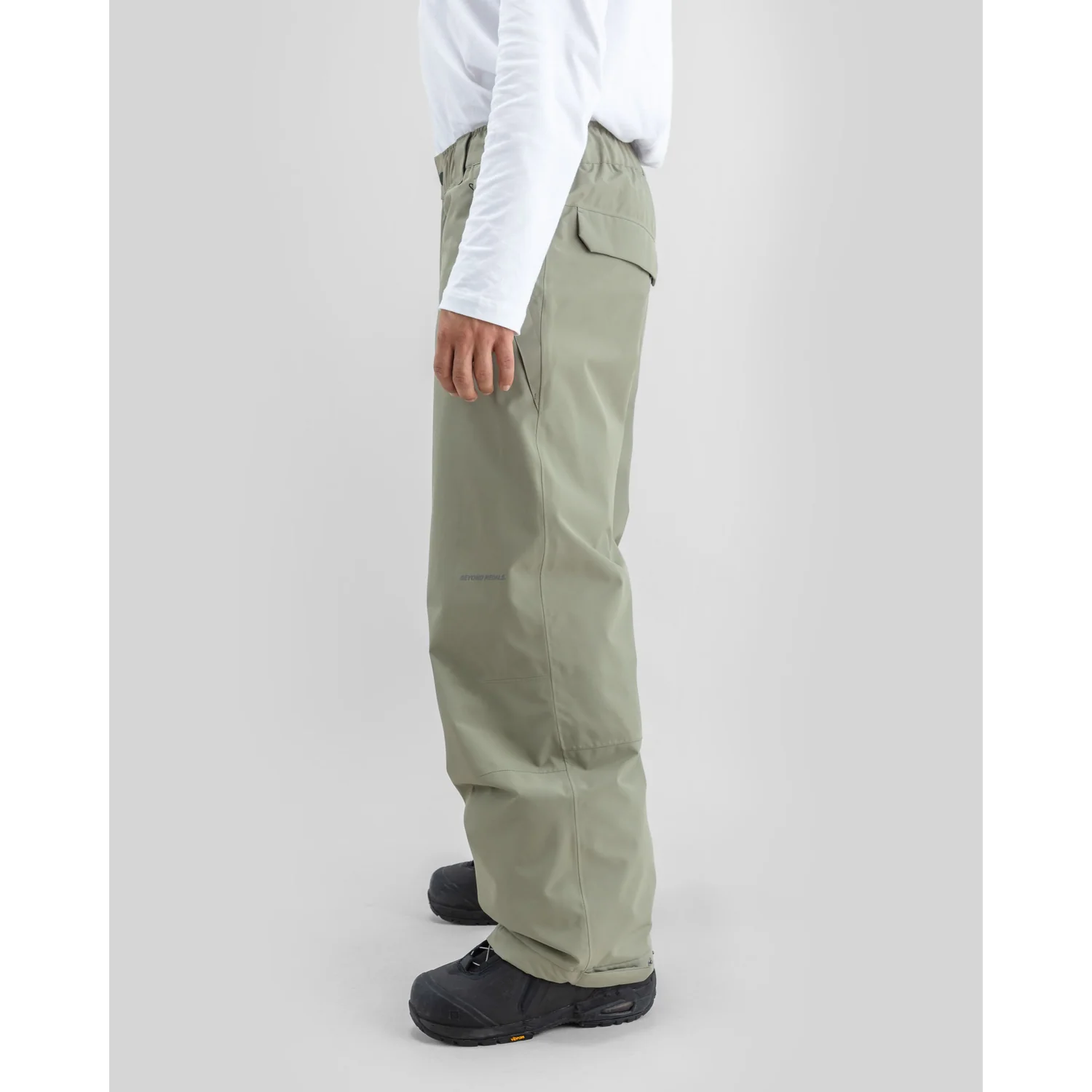 Nostalgia Pants 2L Outdoorhose, Skihose, olivgrün, weite Passform, Beintasche