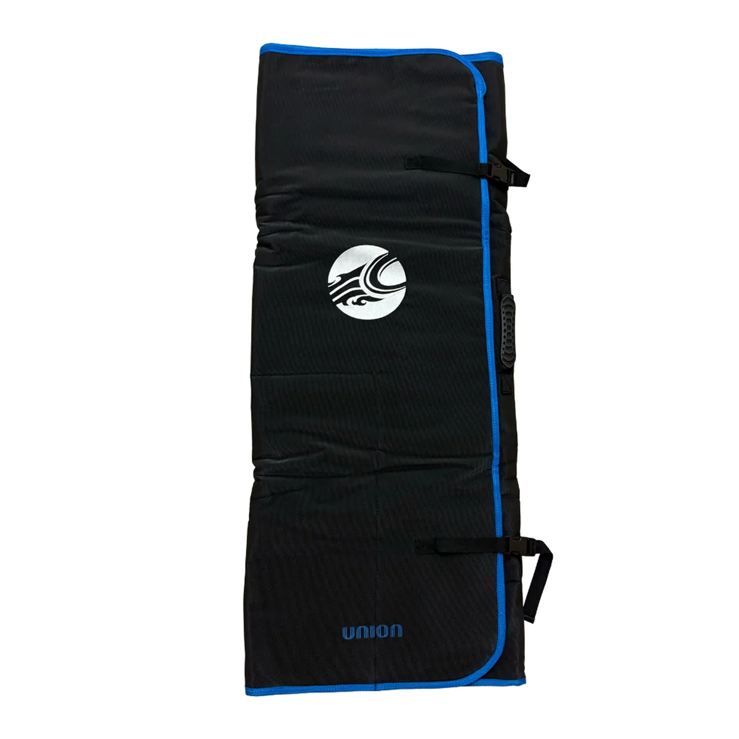 Housse de planche de surf, rembourrée, noir-bleu, sangles de transport, rembourrage de protection