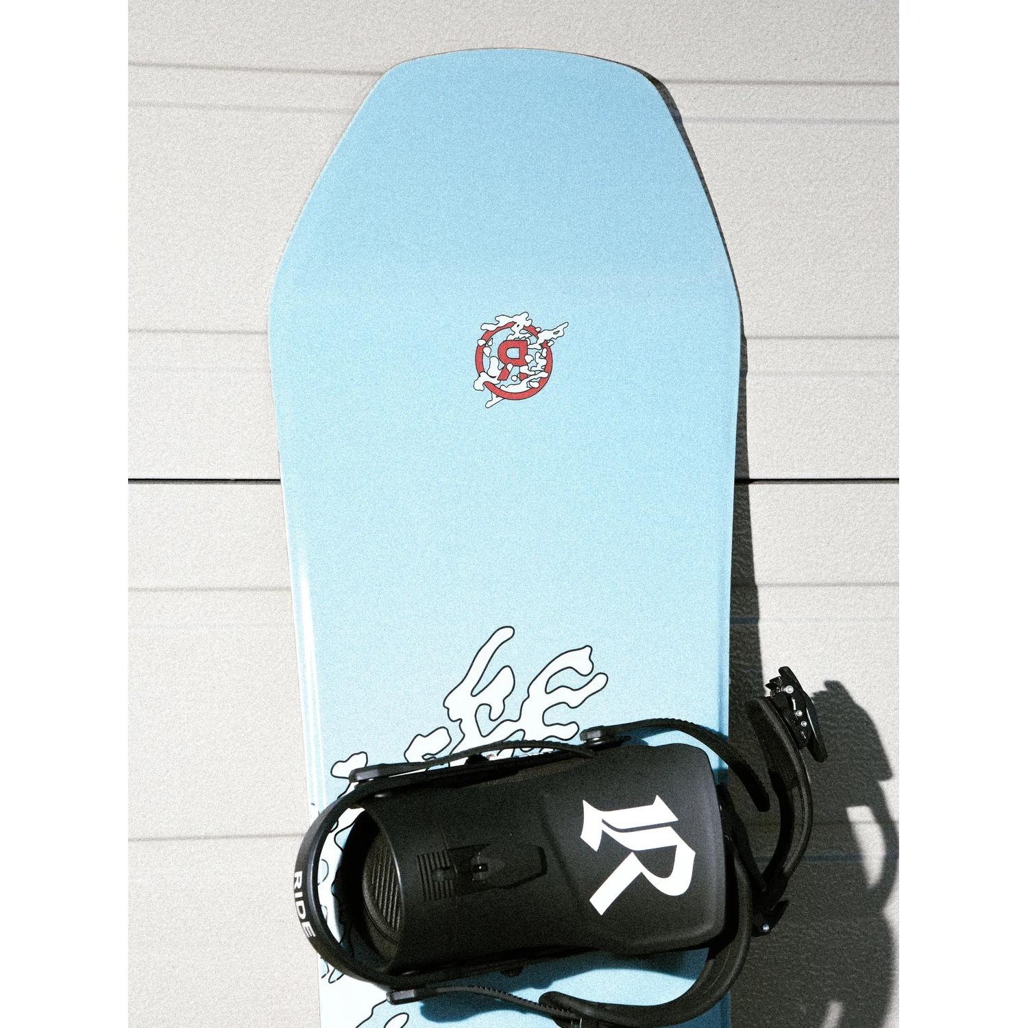 Snowboard, Snowboardbindung, hellblau, Grafikdruck