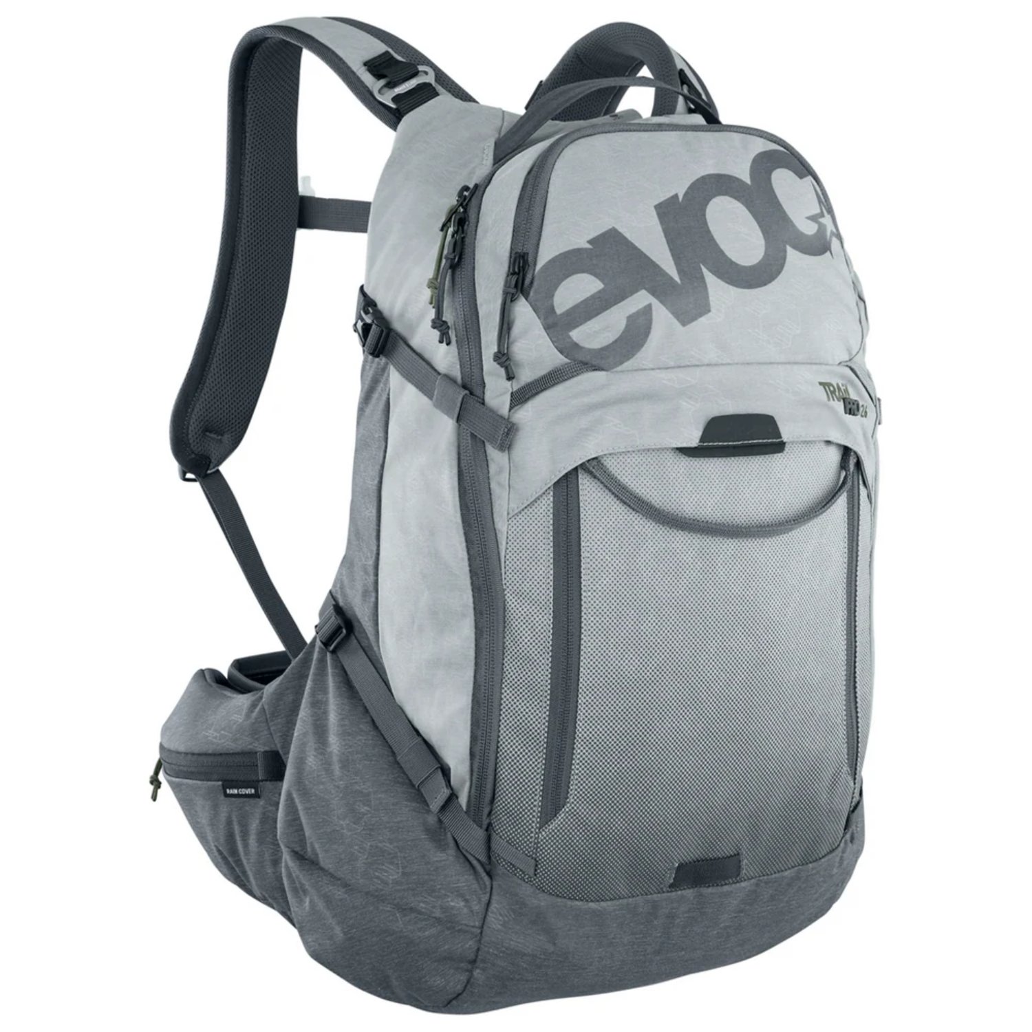 Trail Pro 26L Backpack Sac à dos, sac à dos, gris, poche en filet, ceinture ventrale