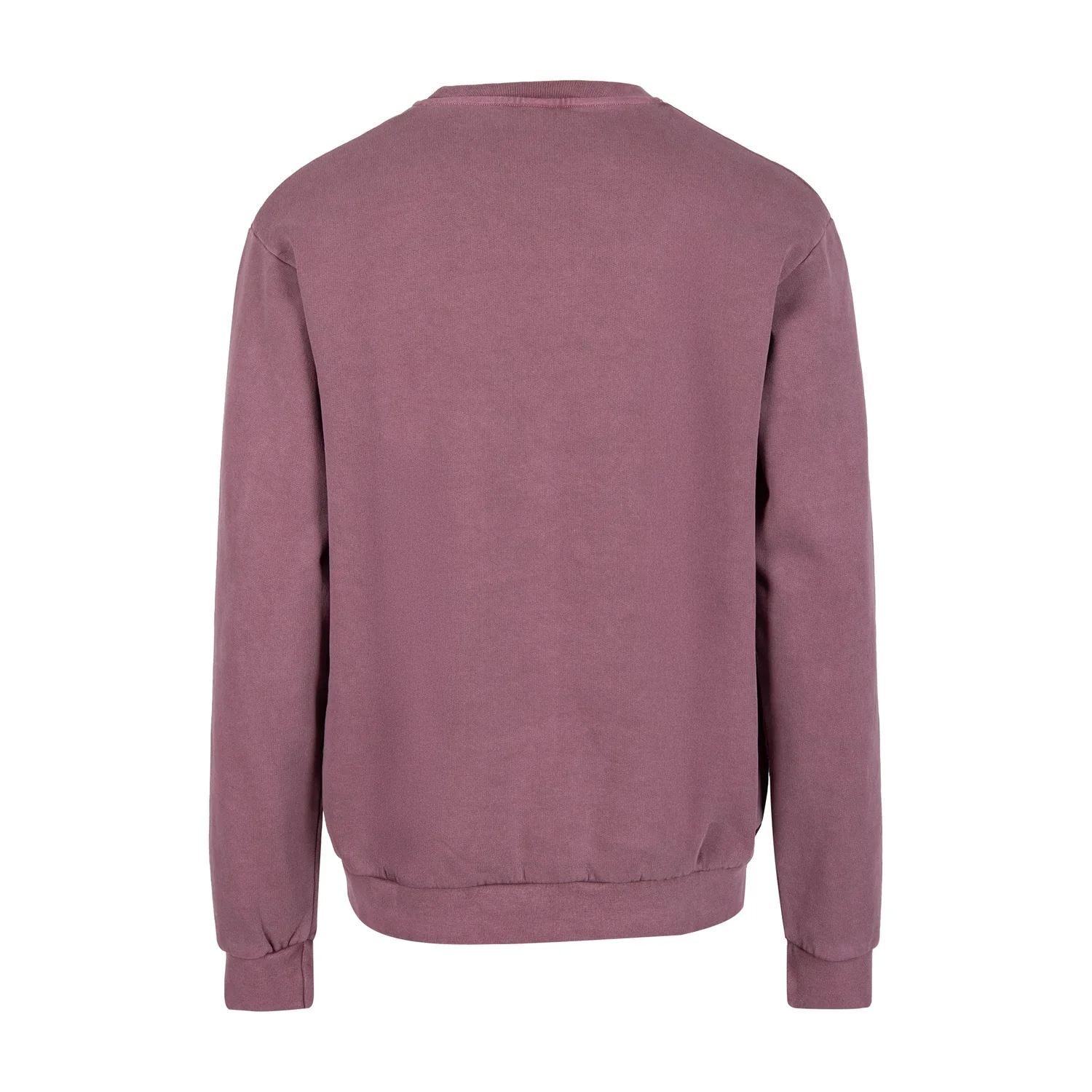 Sweat-shirt, manches longues, col rond, vieux rose, couleur unie