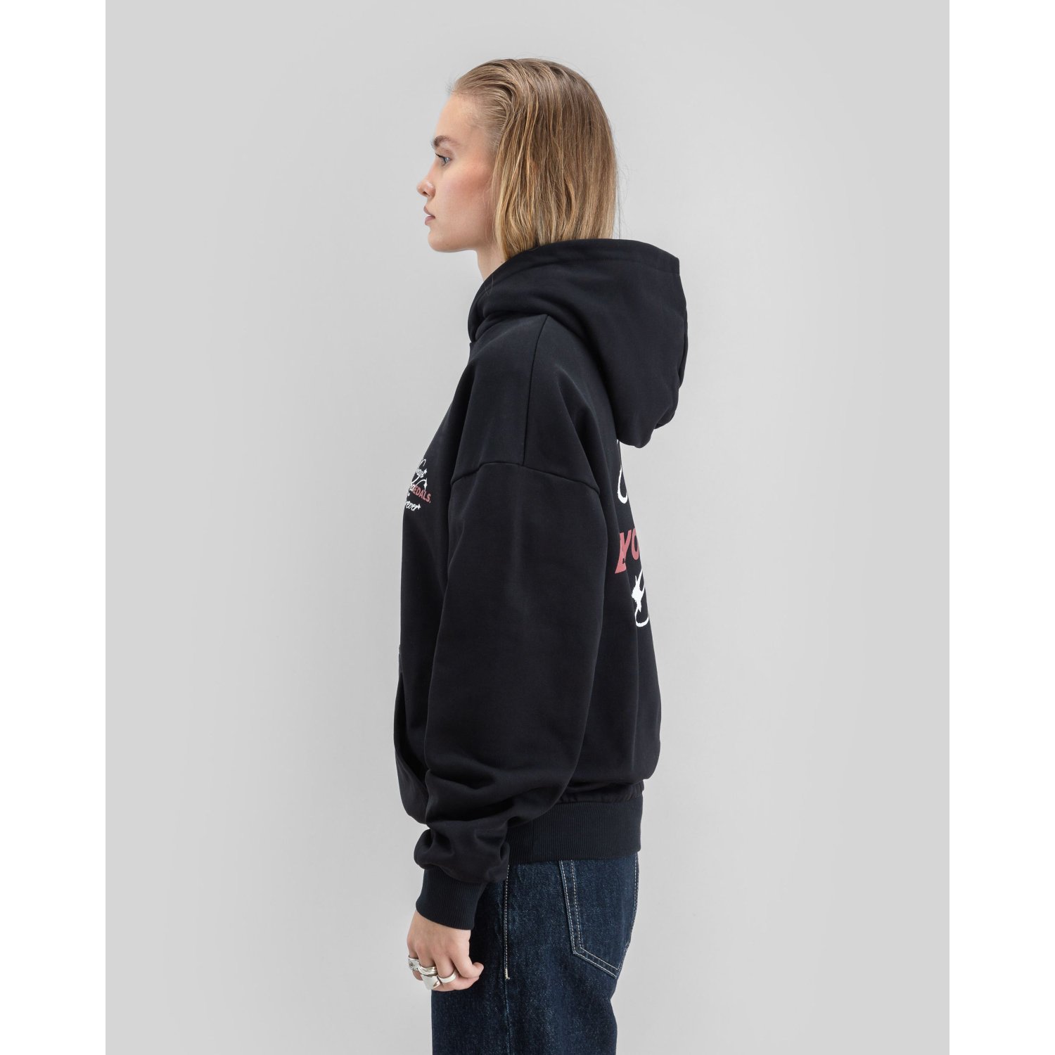 Forever Hoodie Hoodie, Kapuze, schwarz, Langarm, Vorne Tasche