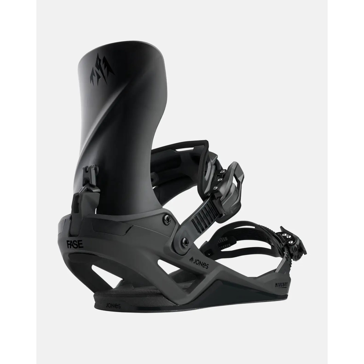 Mercury Fase Fixations de snowboard, réglables, asymétriques, noires, Jones