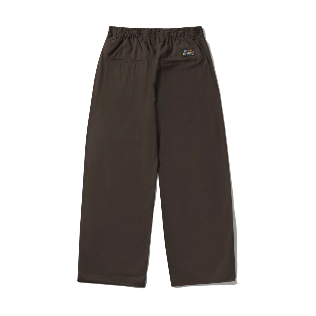 Hose, braun, Leder?, Unklar, Bein, Hose, Braun, Kunstfaser, Elastischer Bund, Paspel