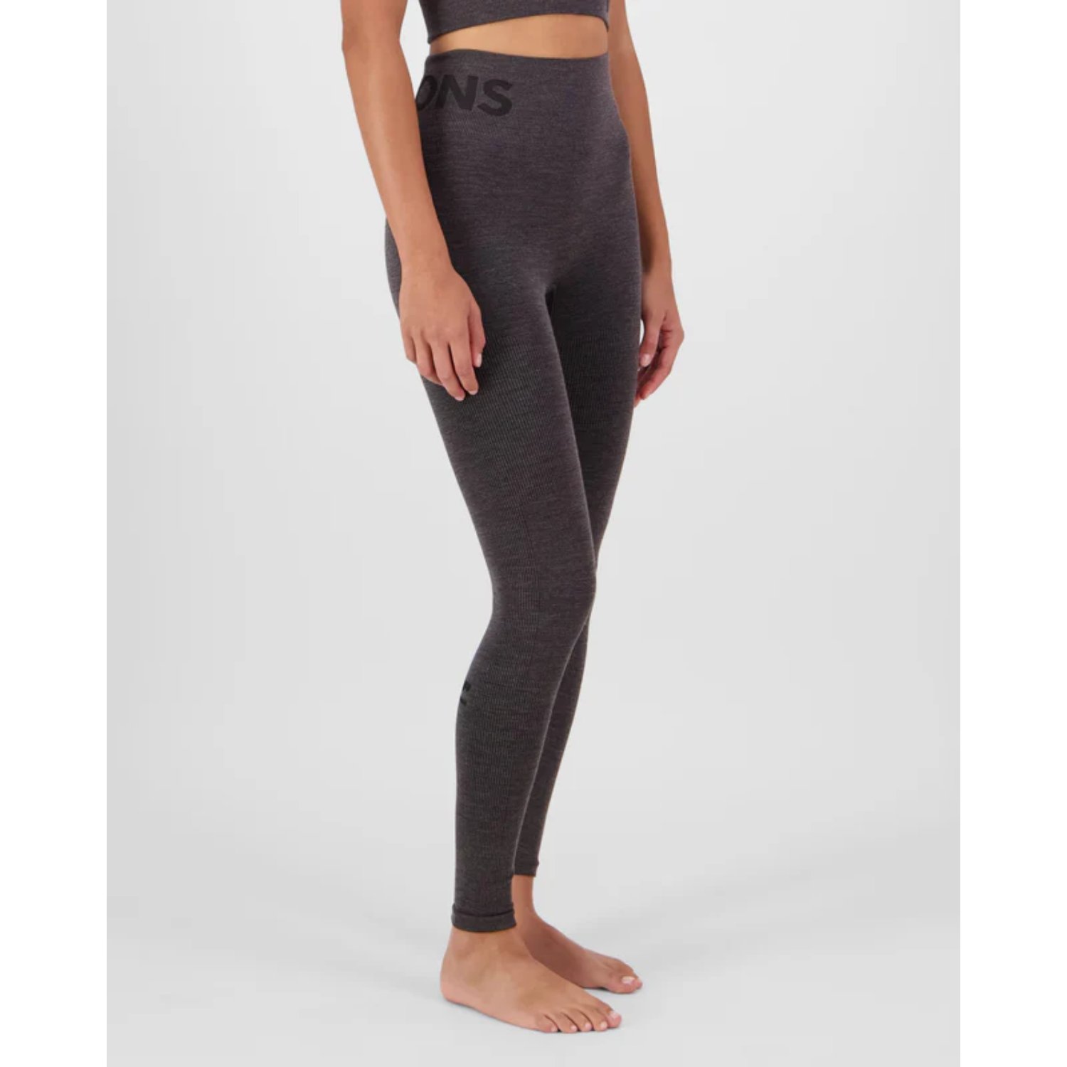 Solace Merino Seamless Leggins Leggings, Fitness, Hose, Dunkelgrau, Highwaist