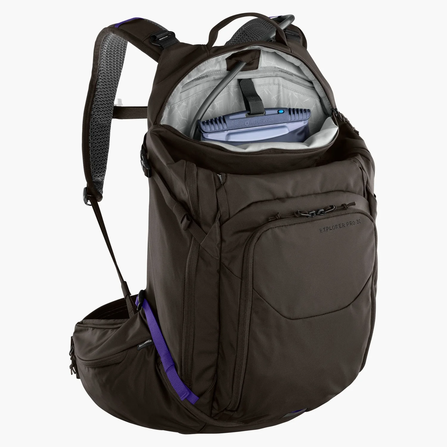 Explorer Pro 30L Backpack Rucksack, Trinksystem, Schwarz, gepolsterte Schultergurte, Frontfach