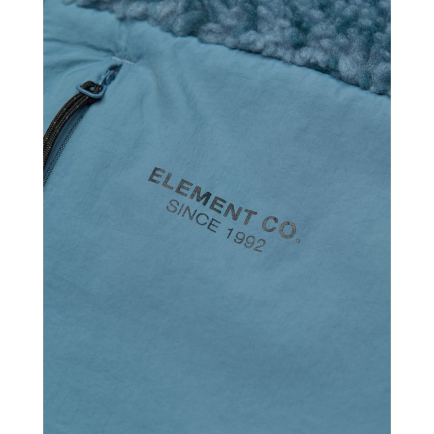 veste, polaire, coton, fermeture éclair, bleu