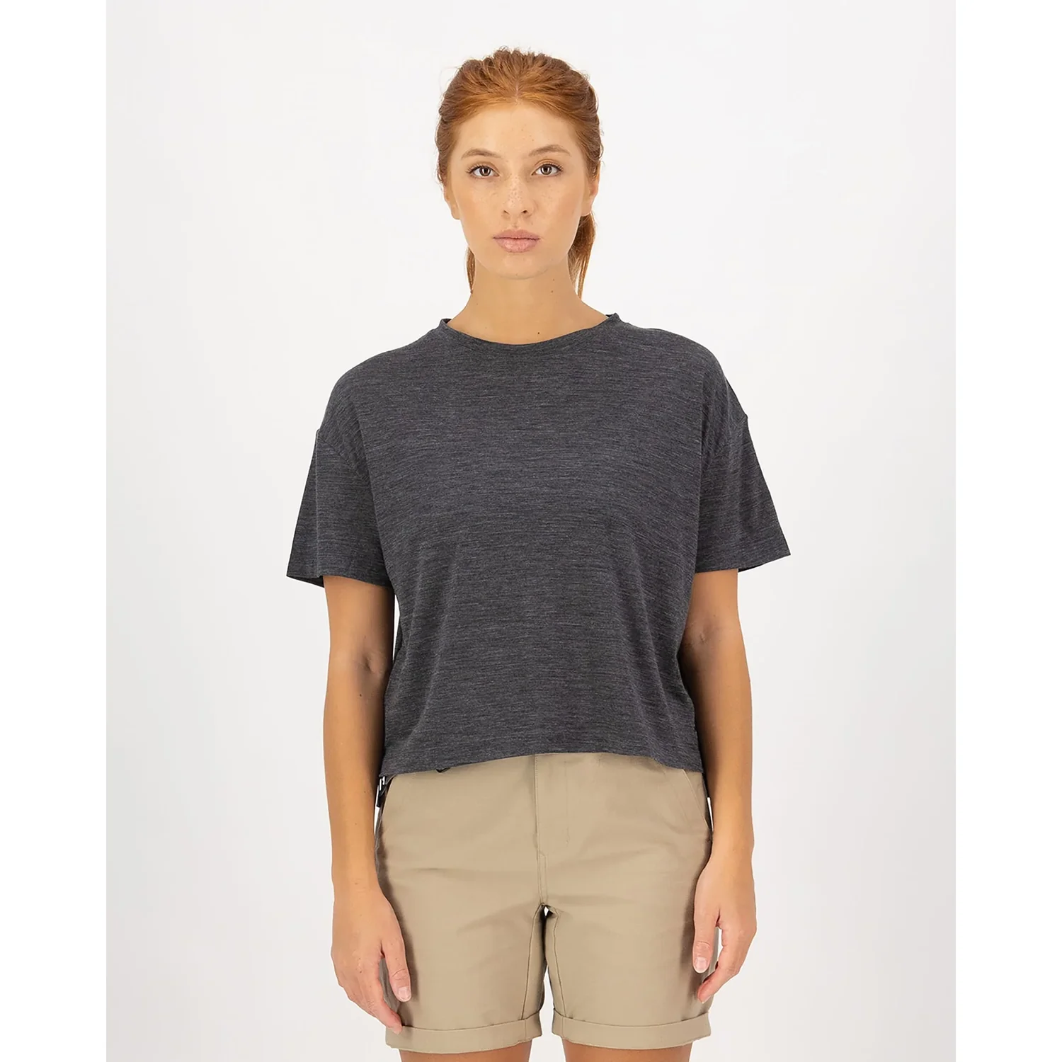 Mons Royale Zephyr Merino Tencel Boxy Tee Smoke, vue 2