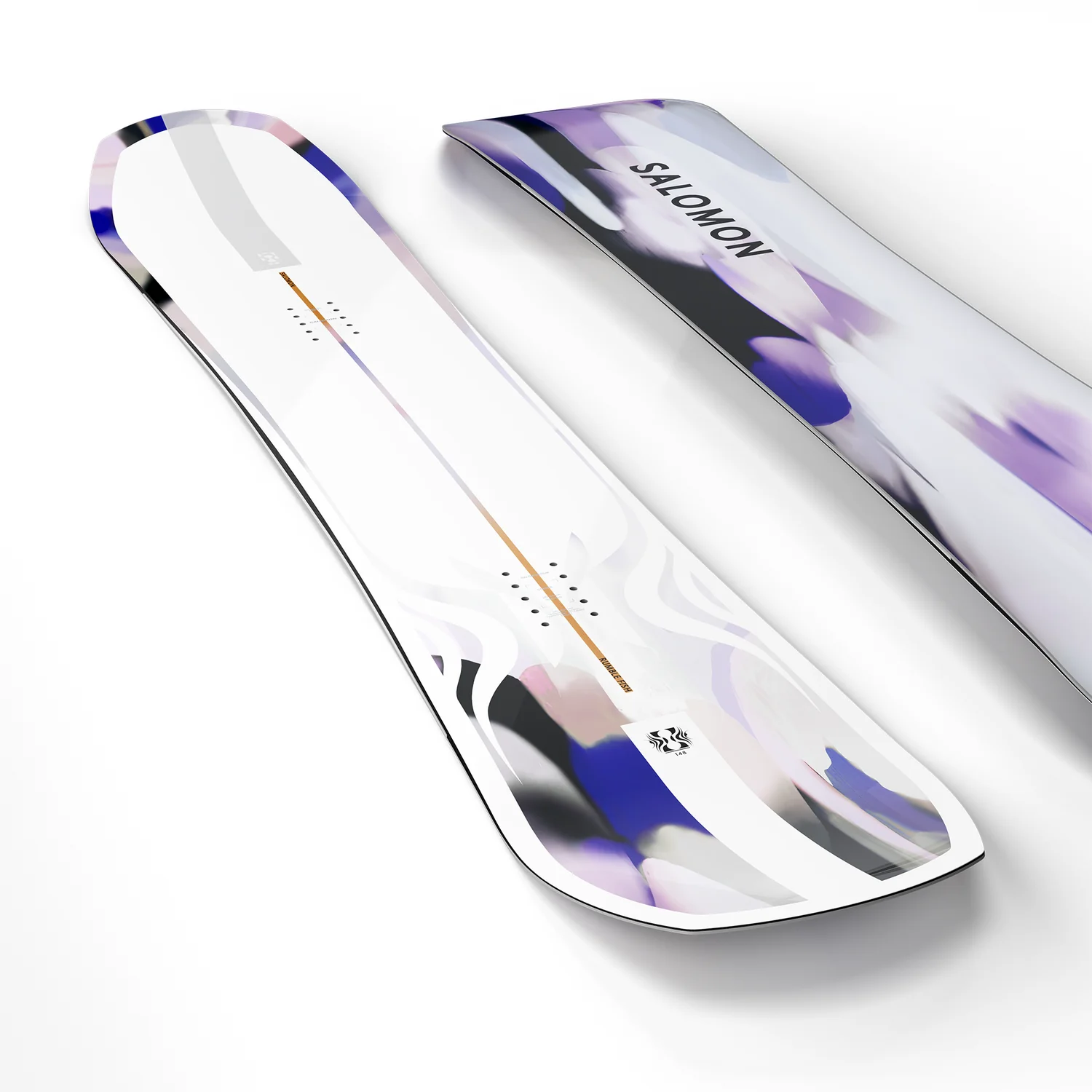  snowboard, pulver, grafik, skis, muster, Snowboard, Salomon, Violett-weiß, Abstraktes Muster, Doppel-Camber