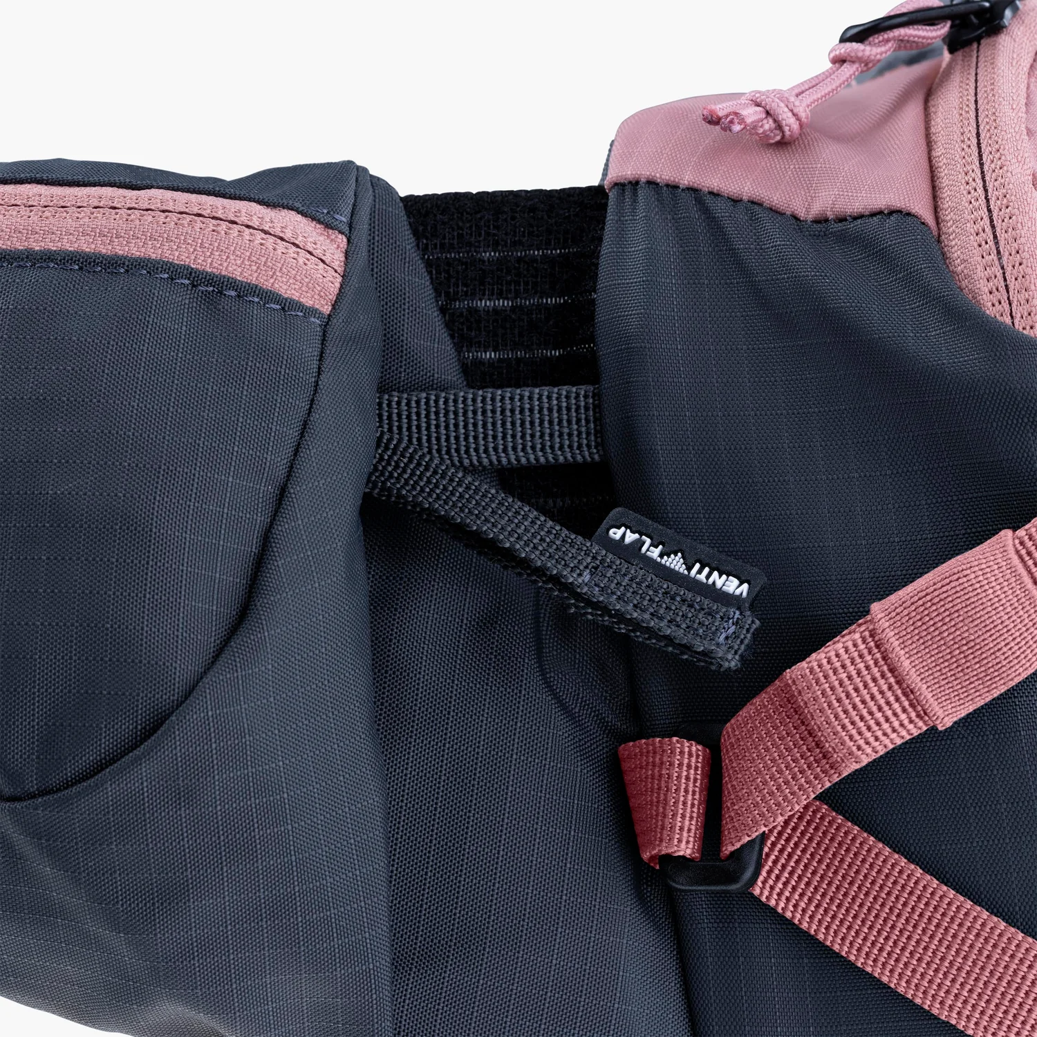 Hip Pack Pro 3L +Bld Rucksack, Dunkelgrau, Rosafarbene Details, Textilgewebe, Verstellbare Gurte