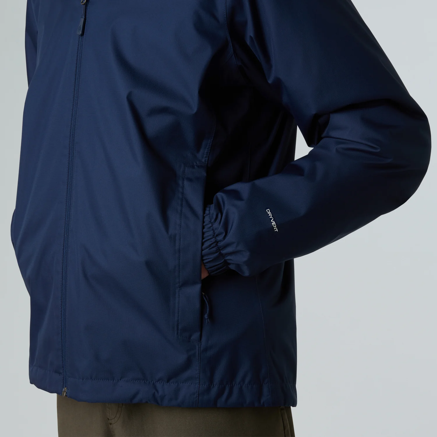 Regenjacke, Dunkelblau, Reißverschluss, Elastische Ärmelbündchen, Wasserabweisend