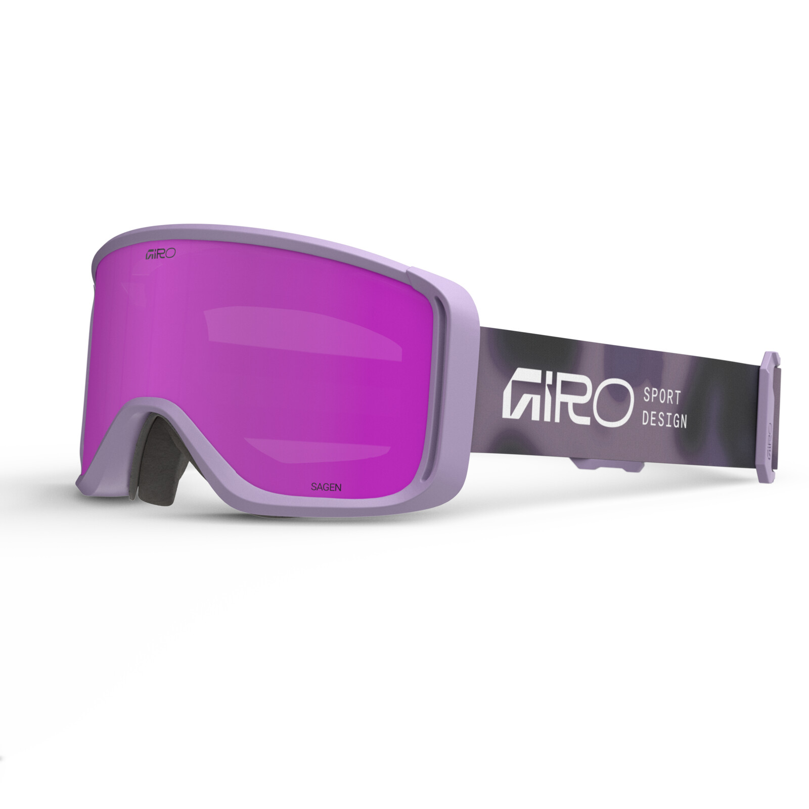 Lunettes de ski, neige, violet, logo « Giro » sur le cordon