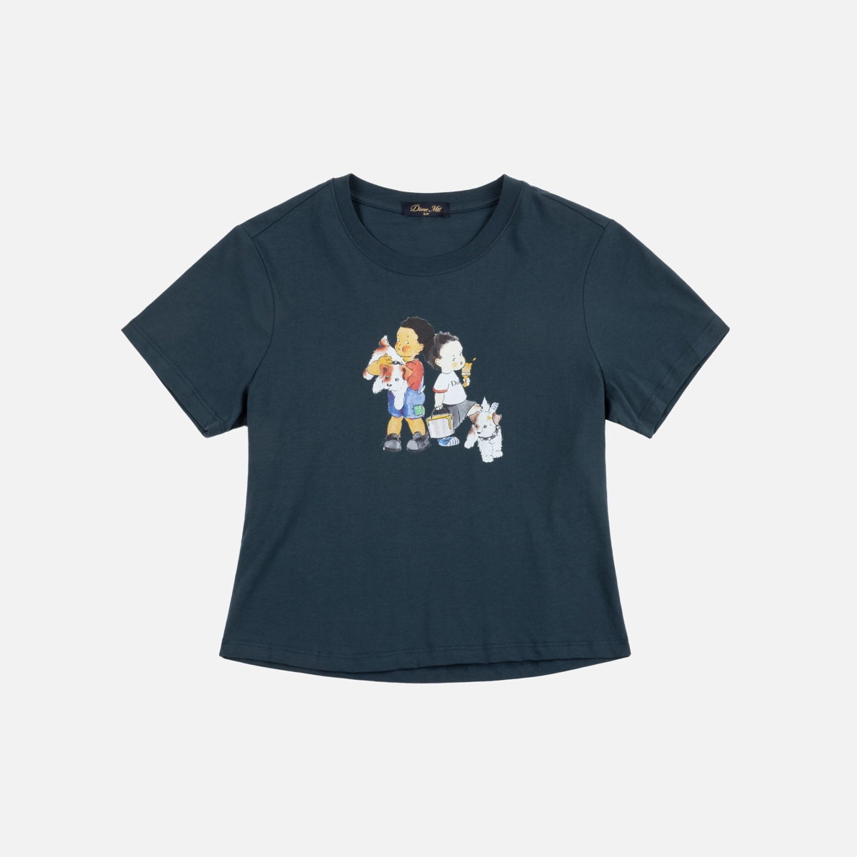 Besties Tee T-Shirt, Druck, Charakter Illustration, Crewneck, Kindergröße, T-Shirt, Unisex, Grafikshirt, Kleidung, Kurzarm