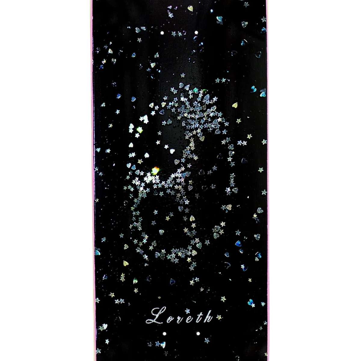 Nagelsticker, Glitzer, Sterne, Schwarz, Loveth