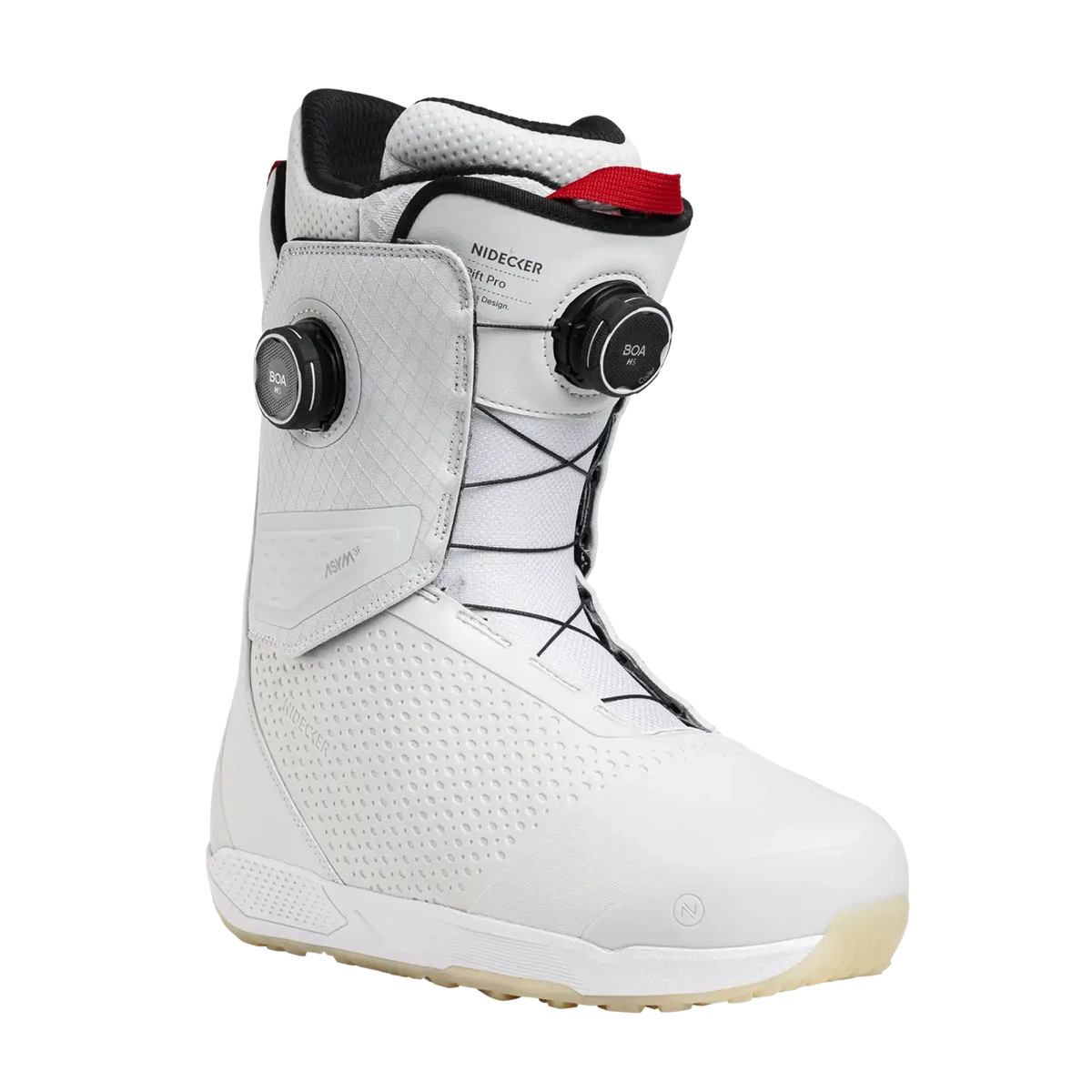 Rift Pro Men Bottes de neige, bottes blanches, molette BOA, bottes ventilées, bottes mi-hautes, bottes de snowboard, bottes mi-hautes, bottes blanches, molette BOA