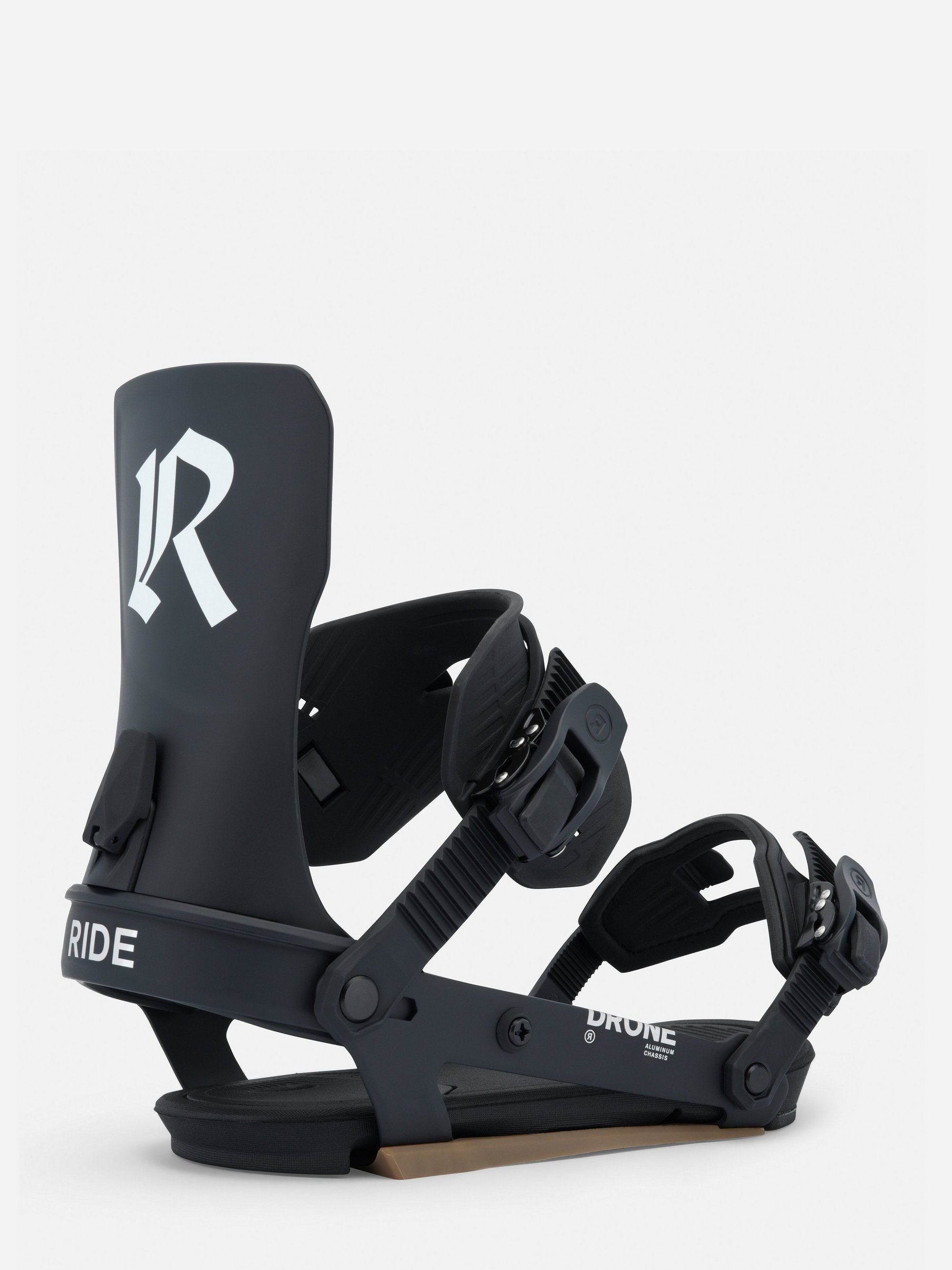 Drone Mens Fixations de snowboard, aluminium, gris foncé, Ride, Burton??