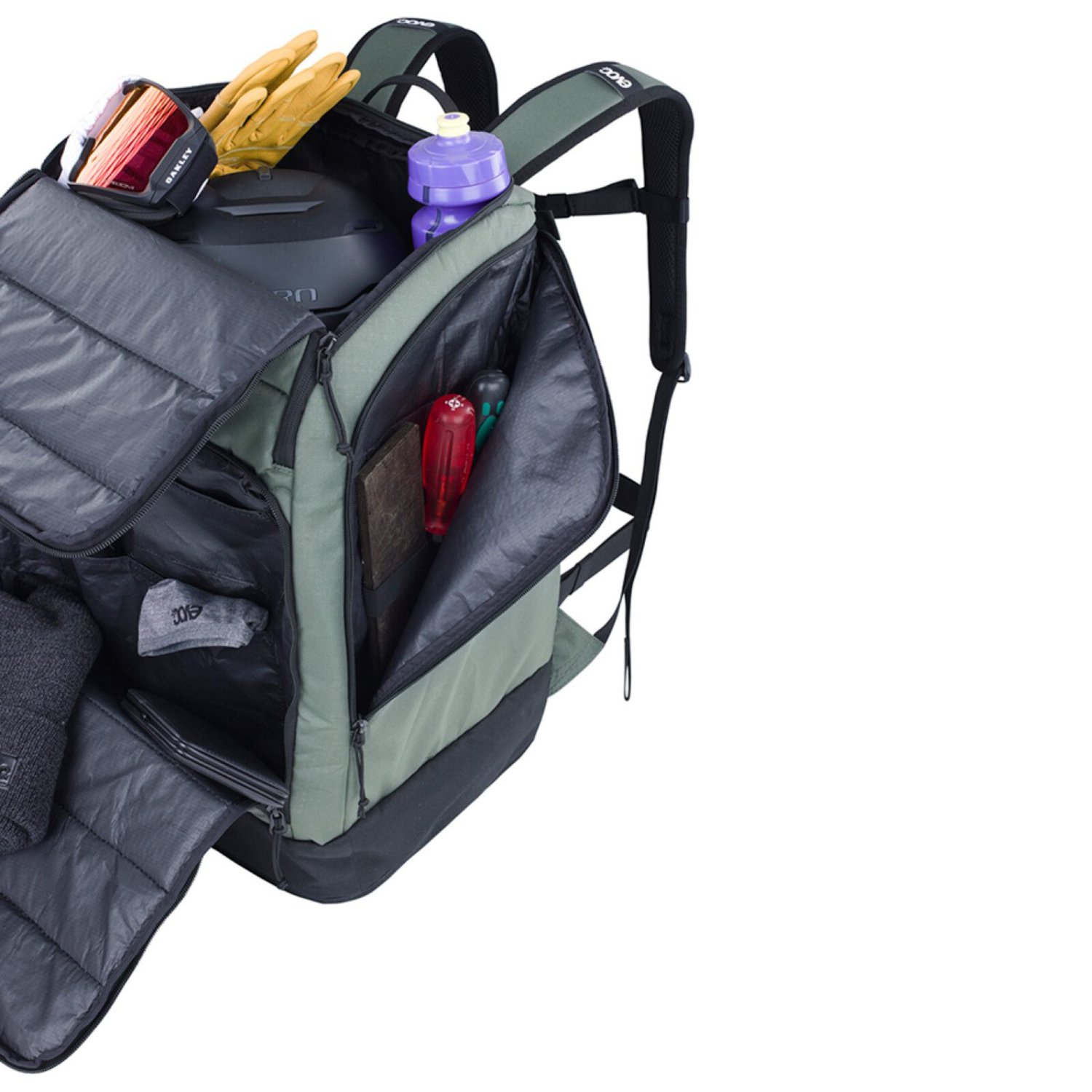 Gear Backpack 60 Sac à dos, sac, sac à dos de voyage, poche avant, gourde