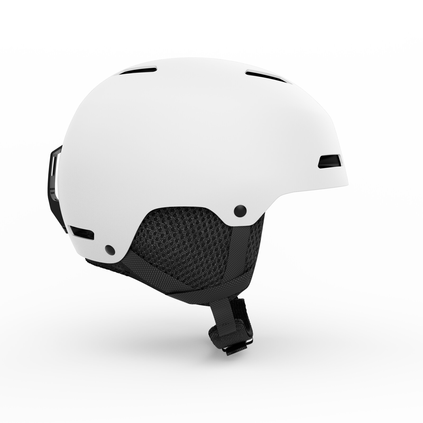 Casque de jour, casque blanc, casque de raquettes, protège-oreilles grillagés, jugulaire
