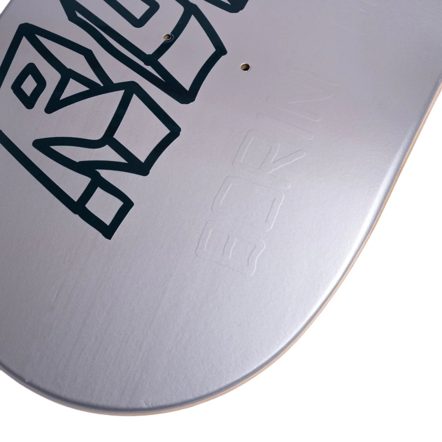 Boring Graphic 8.3 métal, planche de surf, gravure, illustration, argent