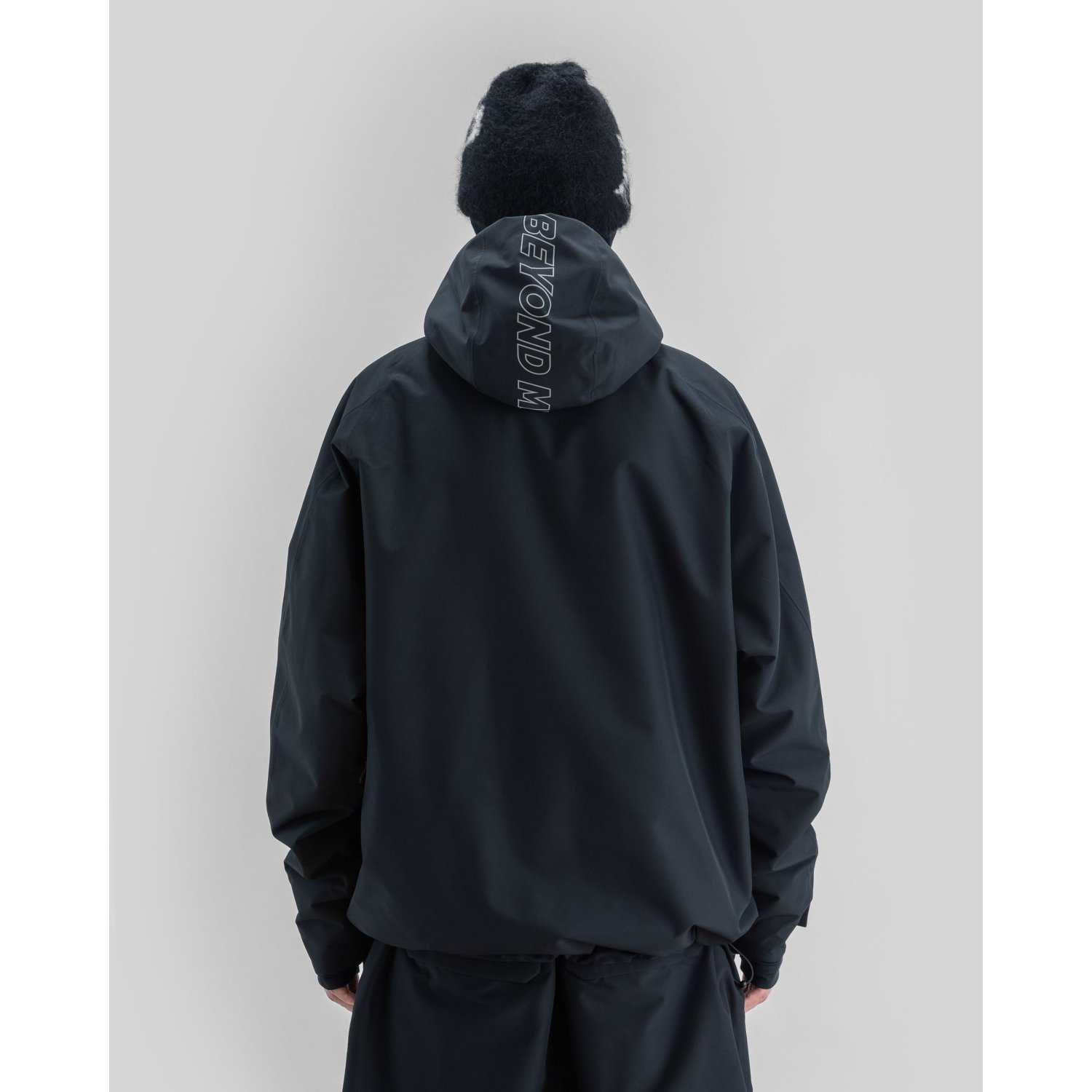 Sweat à capuche, veste à capuche, couleur foncée, coupe-vent, dos