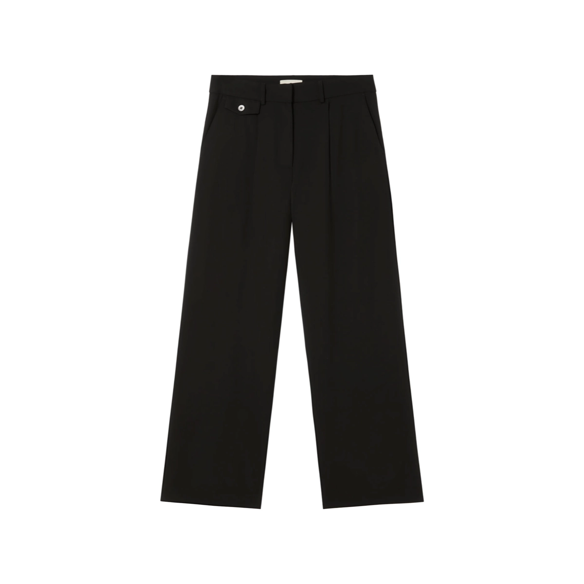 Pat Pants Hose, Schwarz, Weites Bein, Weite Hose, Elastischer Bund, Hose, Schwarz, Pantalon, Loose fit, Midrise