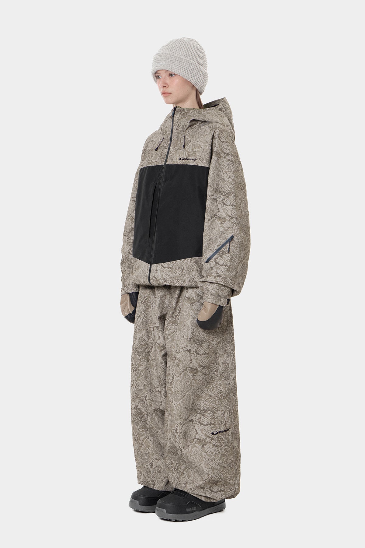 Banded Wide Pants Dimito Banded Wide Pants Desert Snake, vue 5