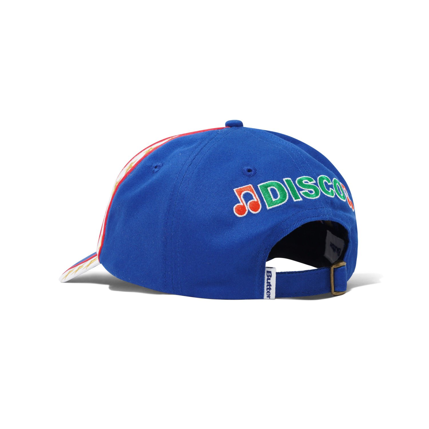 Italo 6 Panel Cap Casquette de baseball, casquette bleue, bandeau réglable, broderie, motif imprimé