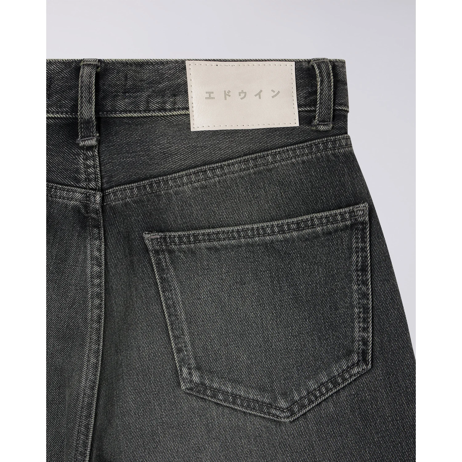 W' Olivia Pant Jeans, Schwarzer Denim, Gesäßtasche, Gürtelschlaufen, Baumwollstoff