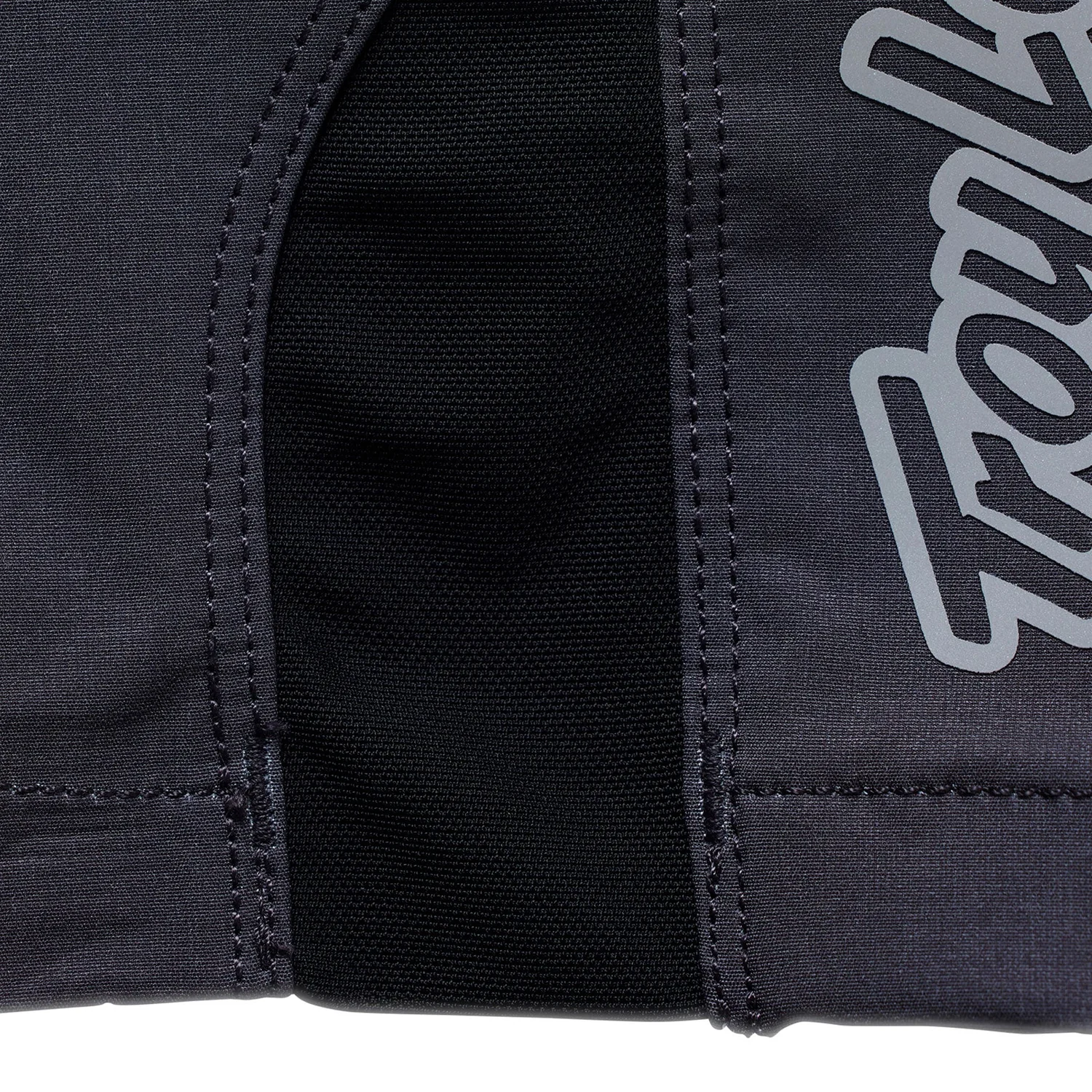 Womens Lilium Pro Short Shell Sporttextil, schwarzer Stoff, elastischer Einsatz, verstärkte Nähte, grauer Logodruck