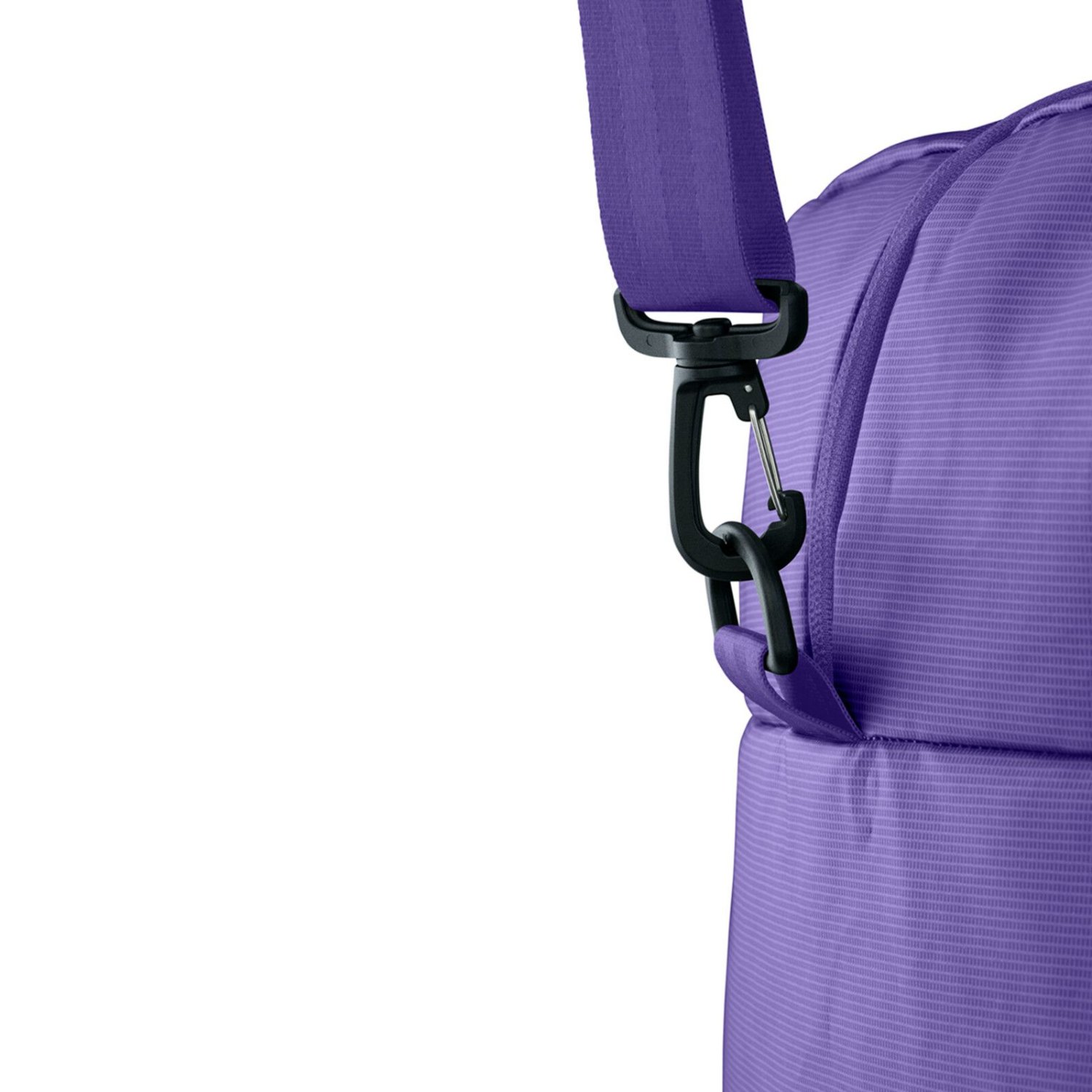 Weekender 40L Rucksack, Umhängetasche, Gurtsystem, Reißverschluss, Lila