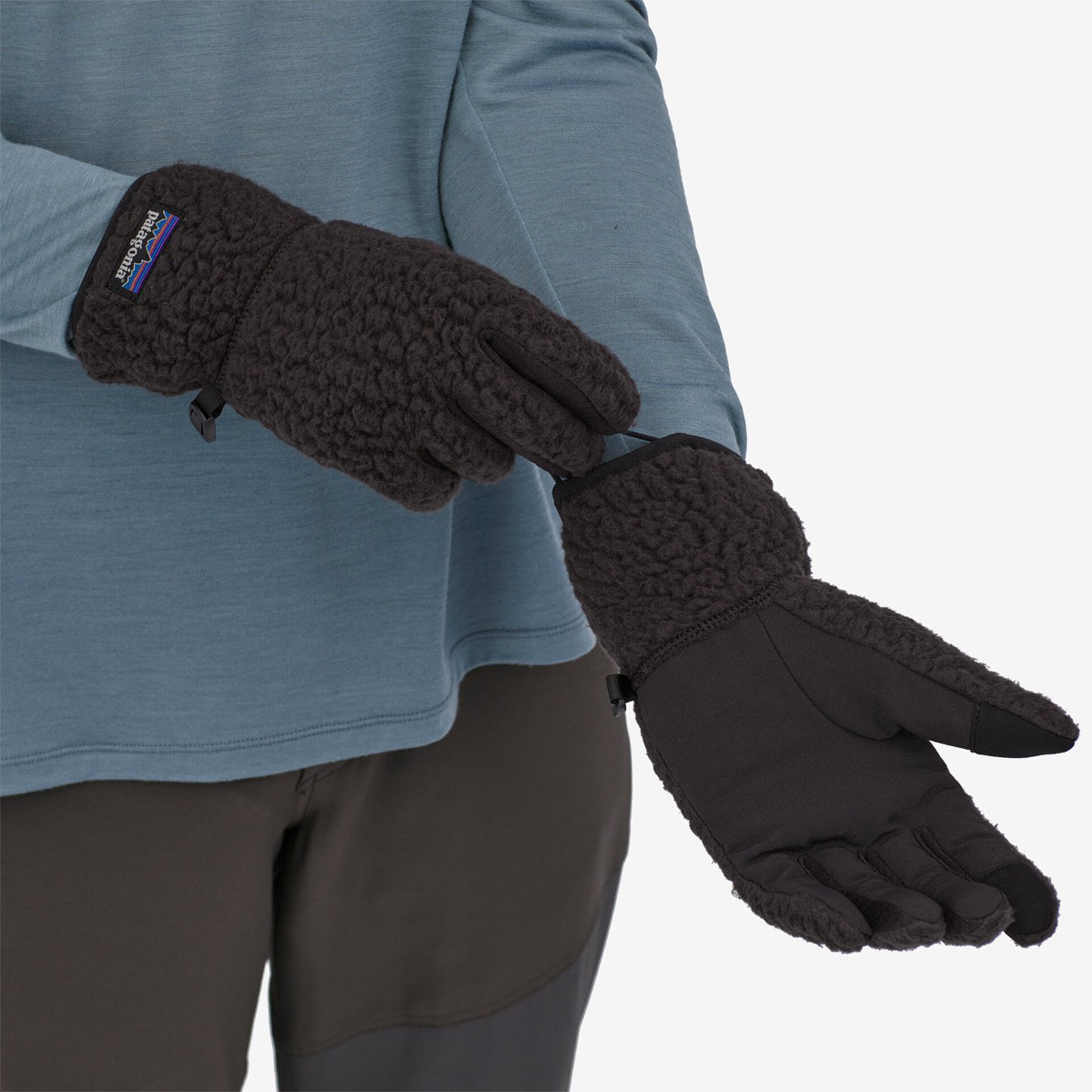 Retro Pile Gloves Patagonia Retro Pile Gloves Black, vue 2