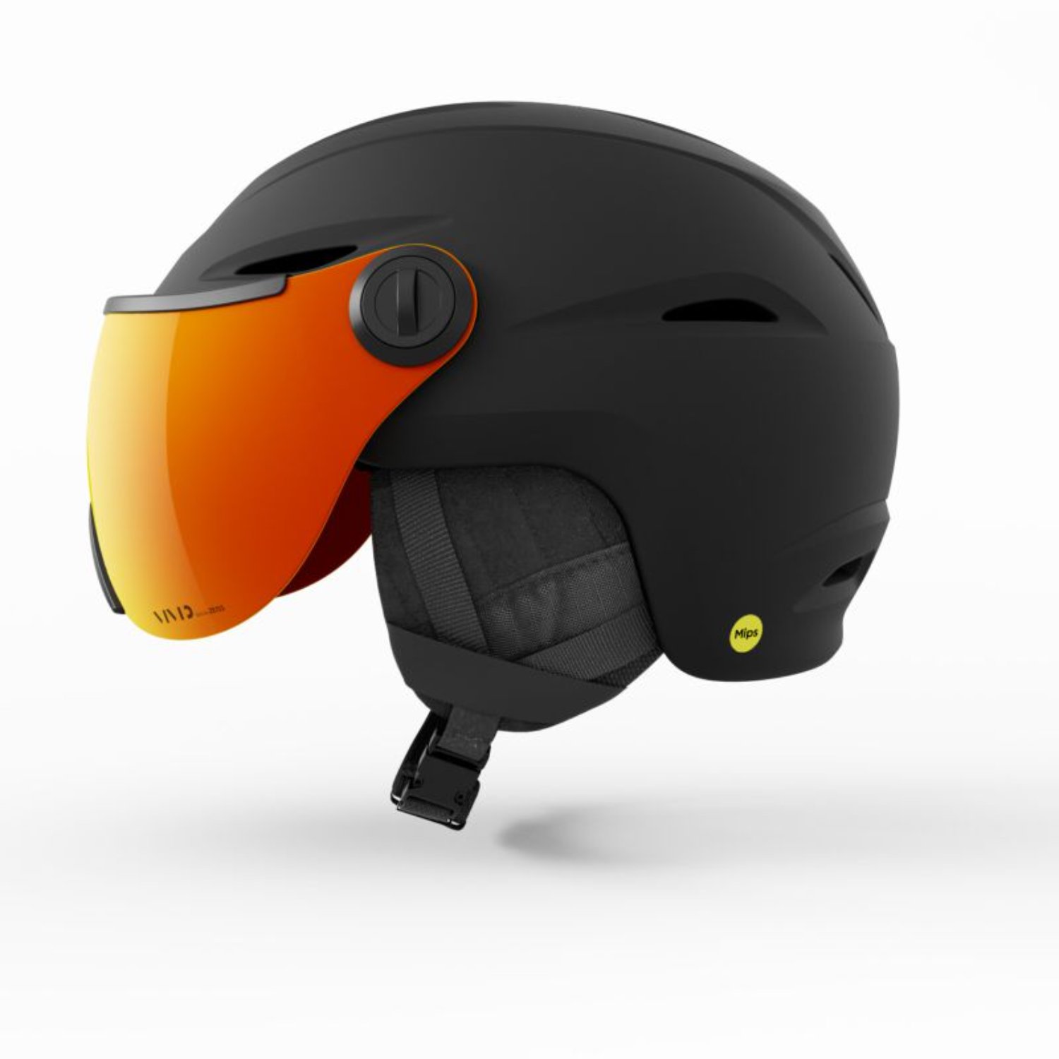 Schirmhelm, Skihut, Gleitschirm-Helm, Skihelm, Oranges Visier