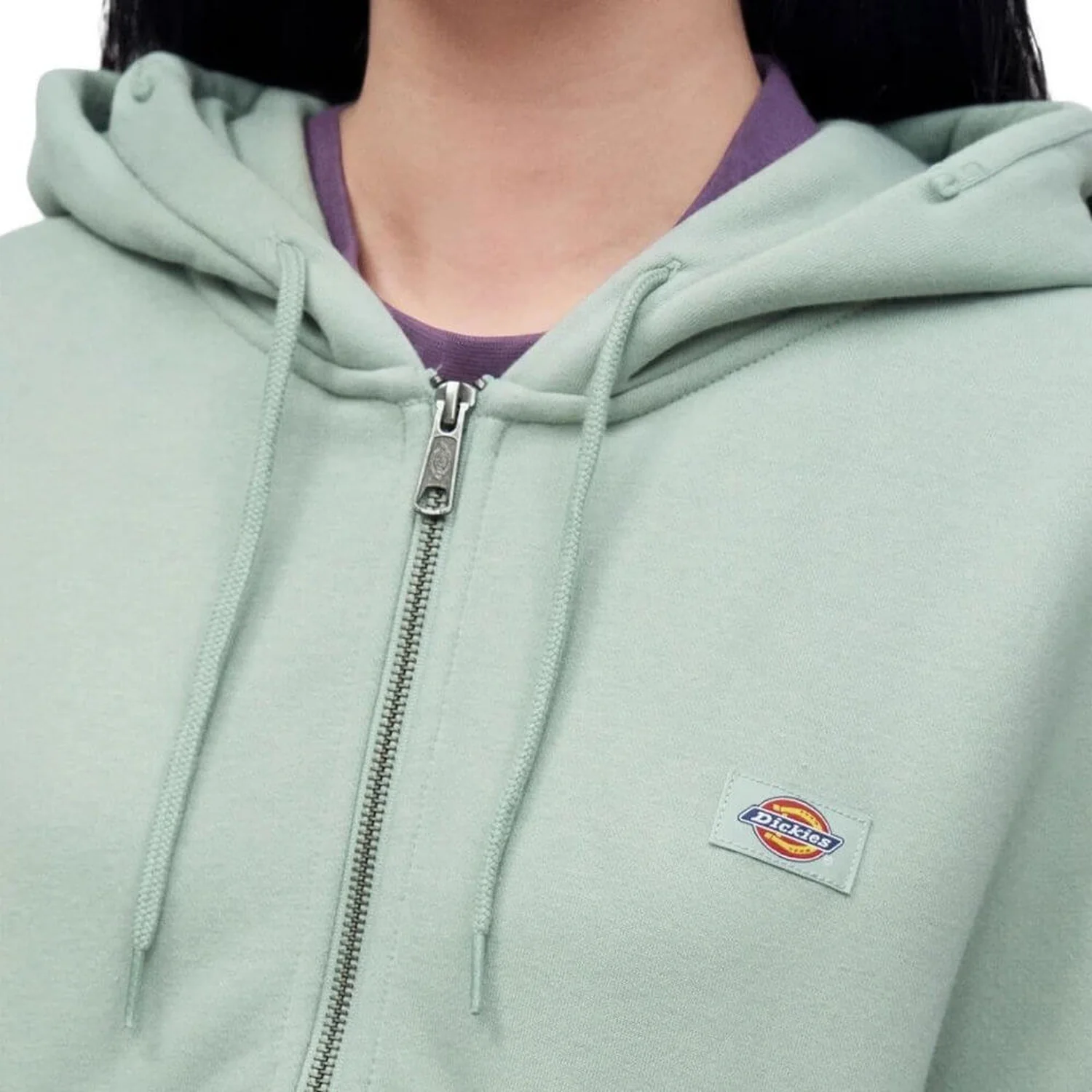Hoodie, Reißverschluss, Vorne Tasche, Rippkragen, Weiche Baumwolle/Strick, hoodie, Reißverschluss, Tasche, Kordelzug, Türkis, hoodie, Reißverschluss, Mint, Logo, Kordelzug, Kapuzenpullover, Reißverschluss, Mintgrün, Kordelzug, Logo-Aufnäher