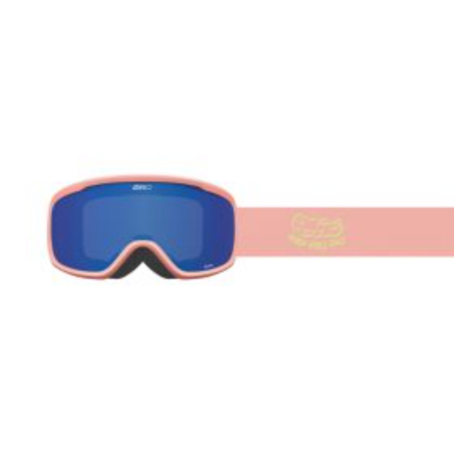 Skibrille, Schwarz-Blau, Gummiband, UV-Schutz, Sportbrille