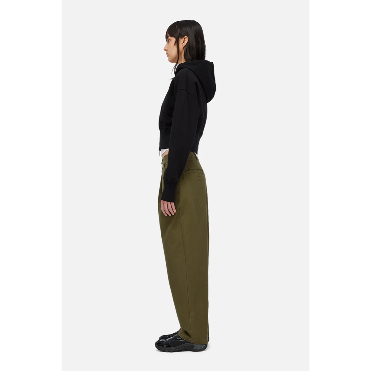 Cropped Zip Hoodie