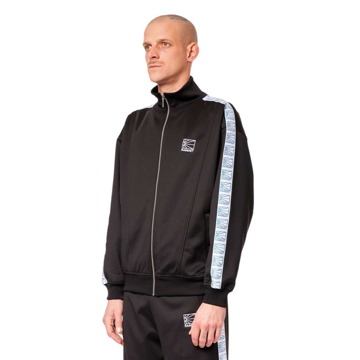 Logo Track Jacket Mantel, Langarm, Jacke, Sweatshirt, Person