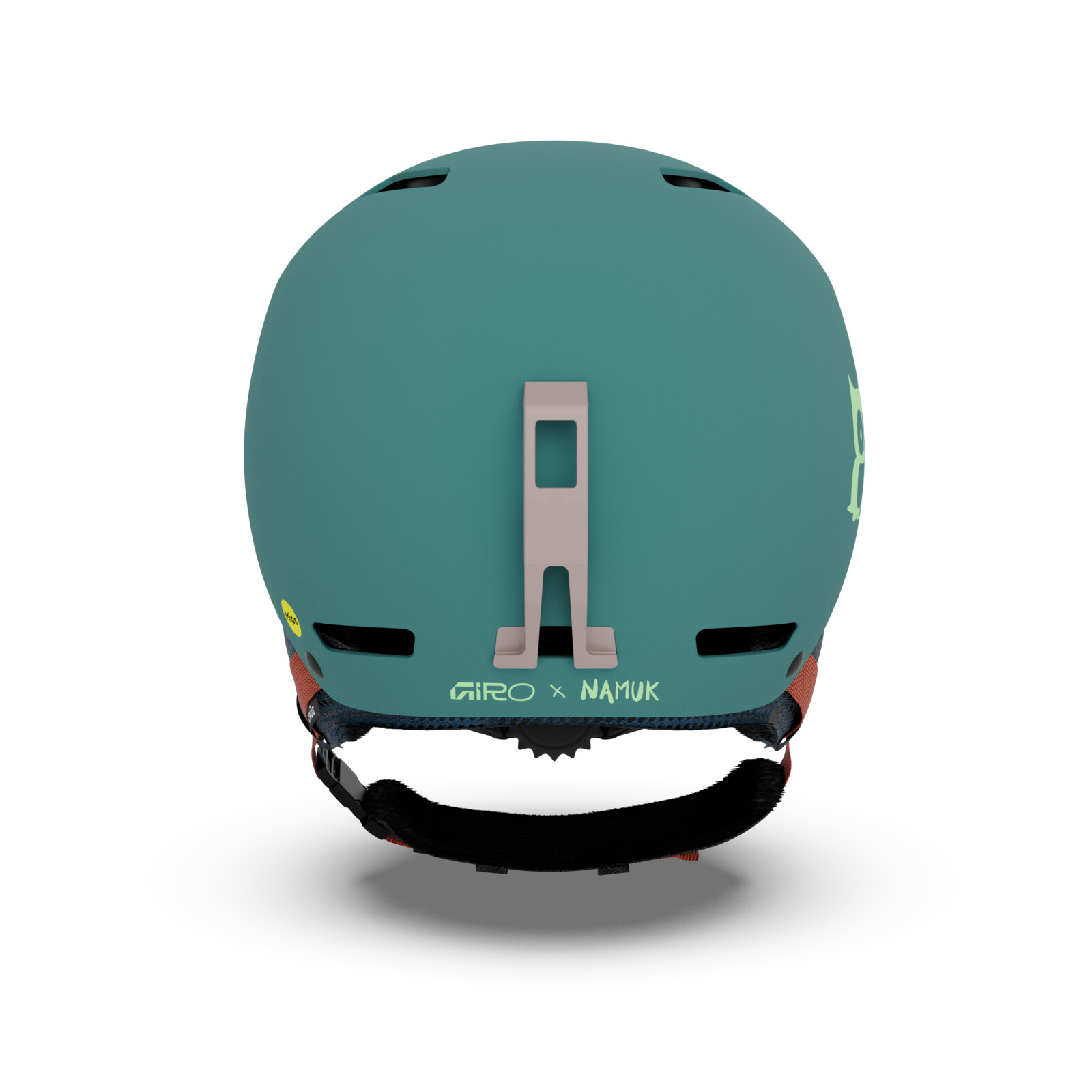 Bonnet de ski, casque d'escalade, casque turquoise, aérations, collaboration entre Giro et Namuk
