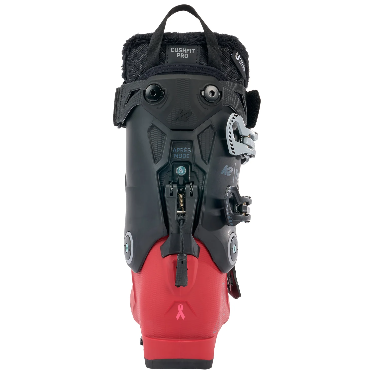 BFC 105 W Skischuh, Kunststoffschale, Schwarz-Rot, Schnallensystem, Gepolsterter Schaft