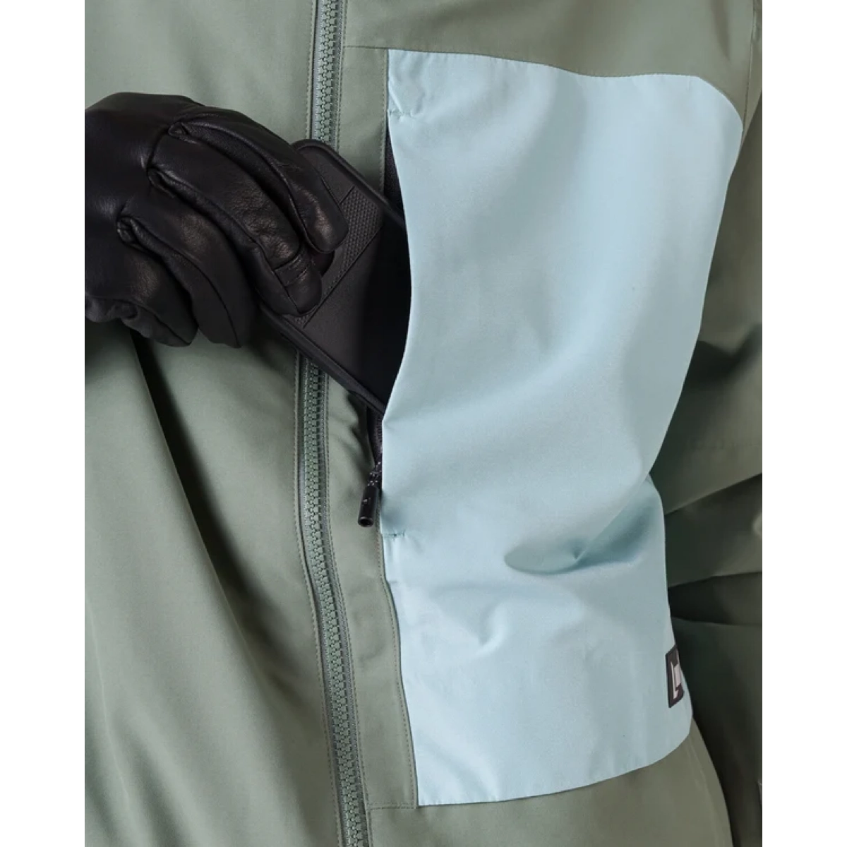 Rankin Jacket veste, fermeture éclair, bloc de couleur, coupe-vent, gants en cuir, veste, imperméable, plein air, bicolore, fermeture éclair