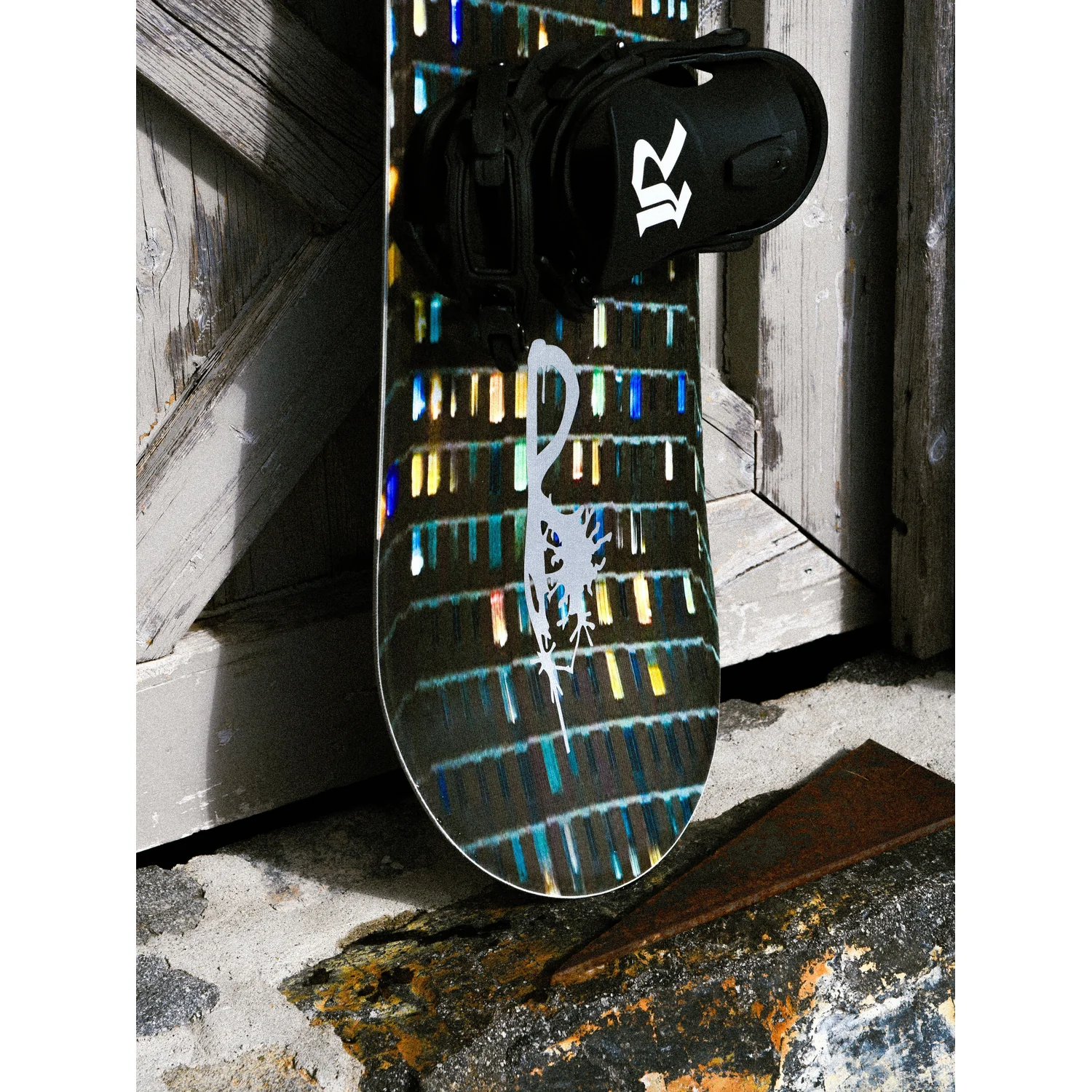 Kink Snowboard, fixation de snowboard, noir, motif à rayures, multicolore