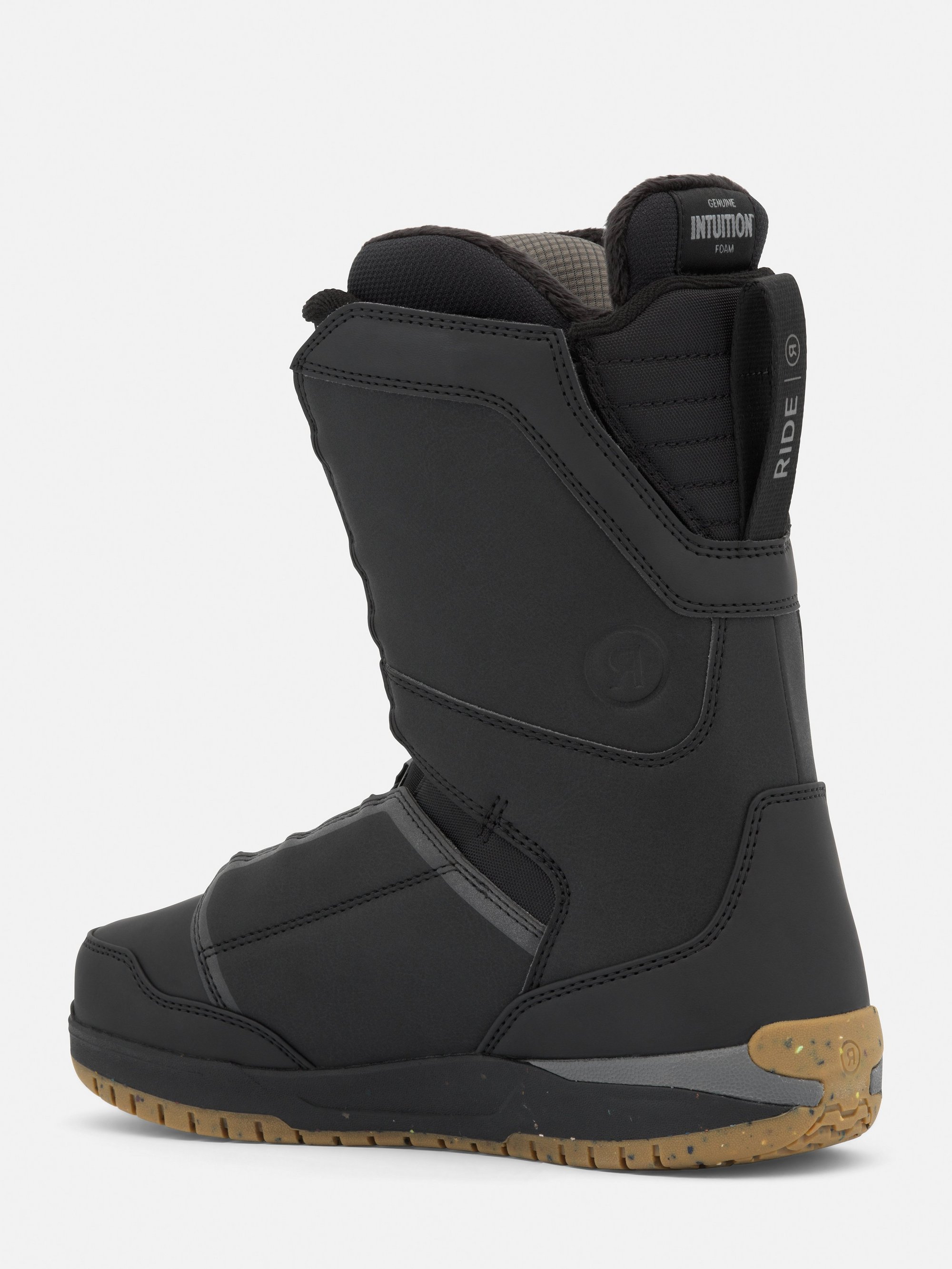 chaussure de snowboard, chaussure de neige, noire, semelle en caoutchouc, chaussure isolante