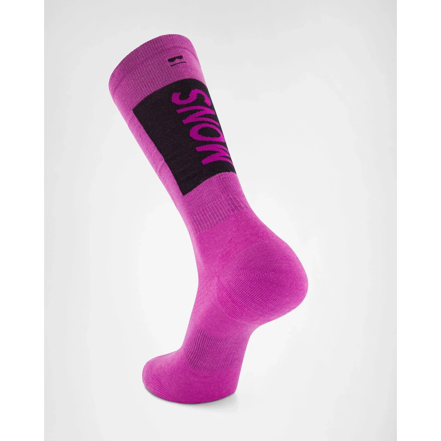 Sportsocke, Kniestrumpf, Pink, Schwarzer Schriftzug, Rippbündchen